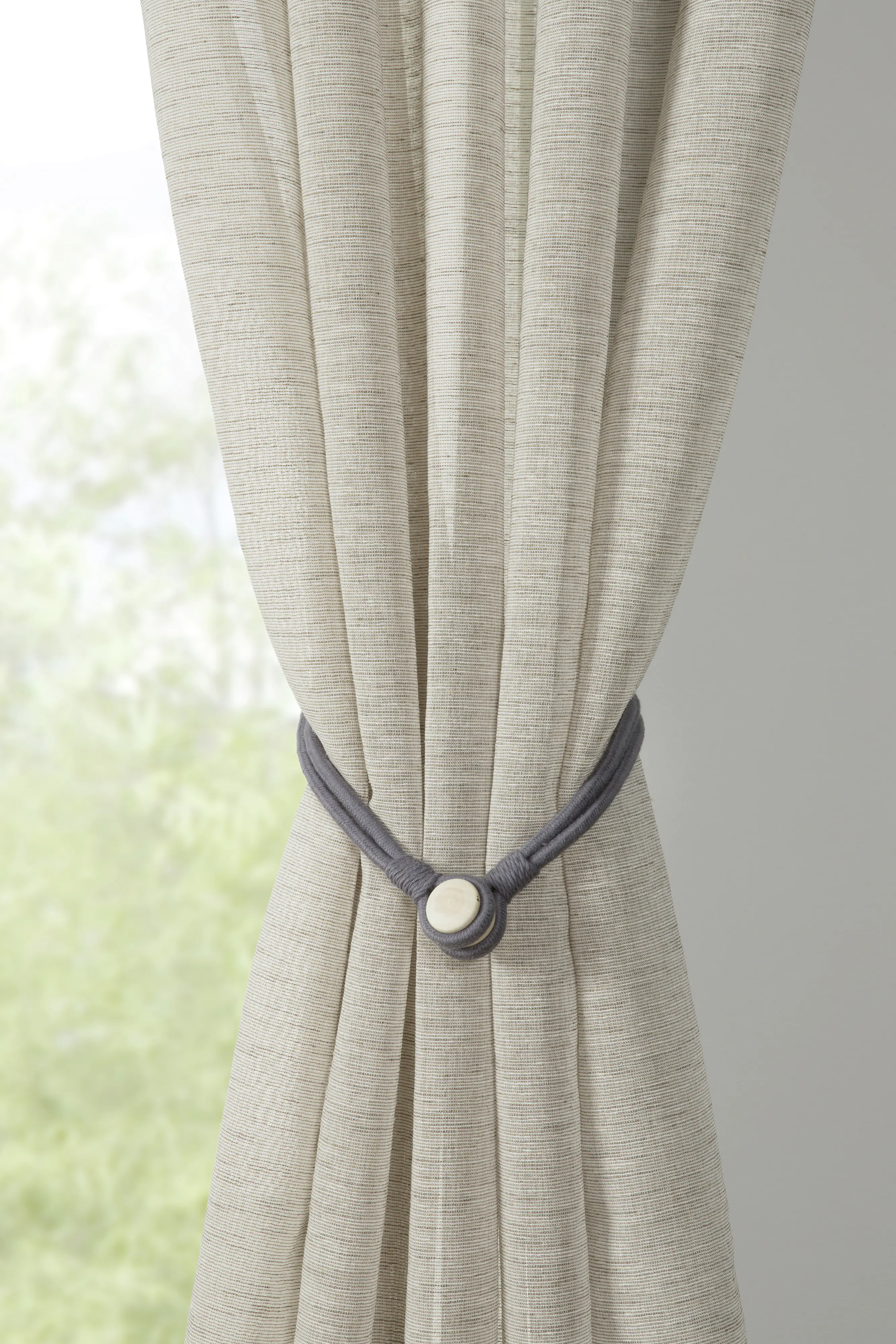 Gardinia Raffhalter Kordel grau