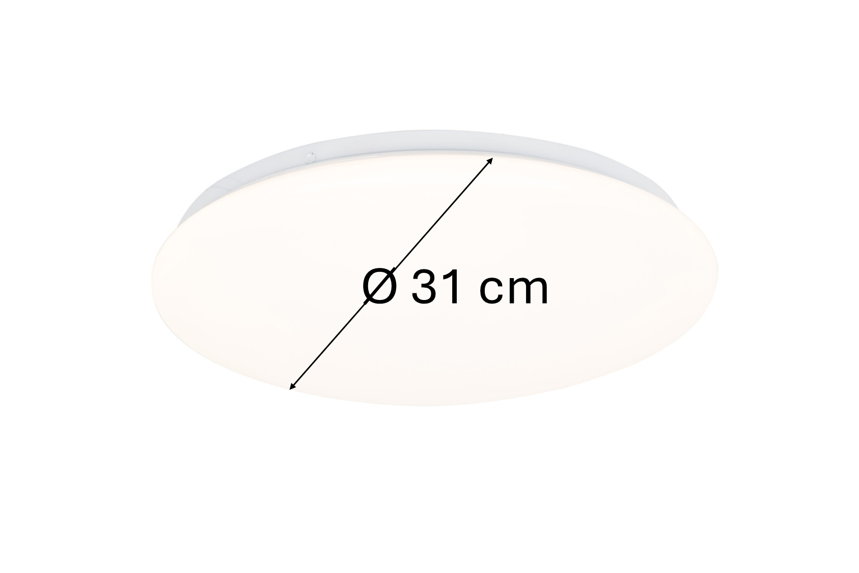 Mylight LED-Deckenleuchte Ø 31 x 7,2 cm warmweiß weiß