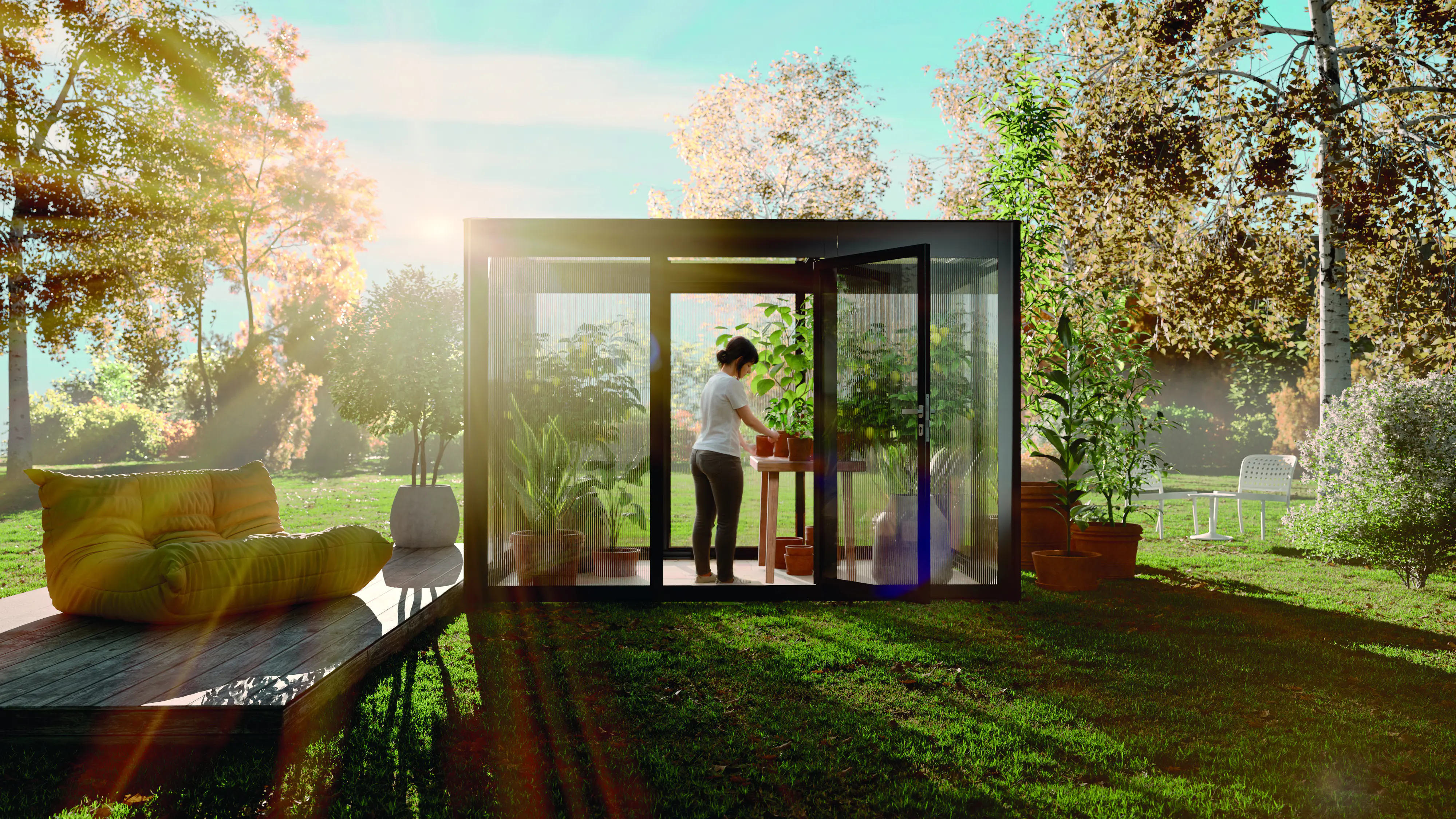 SunElements SunGarden Gartenhaus Select 3.2 338 x 233 cm anthrazit-metallic