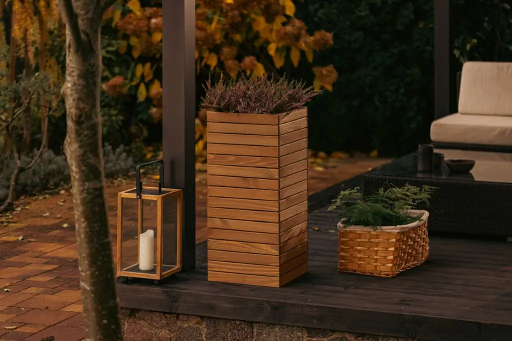 Upyard Hochbeet hoch ProPlanter Single Holz 36,5 x 36,5 cm natur
