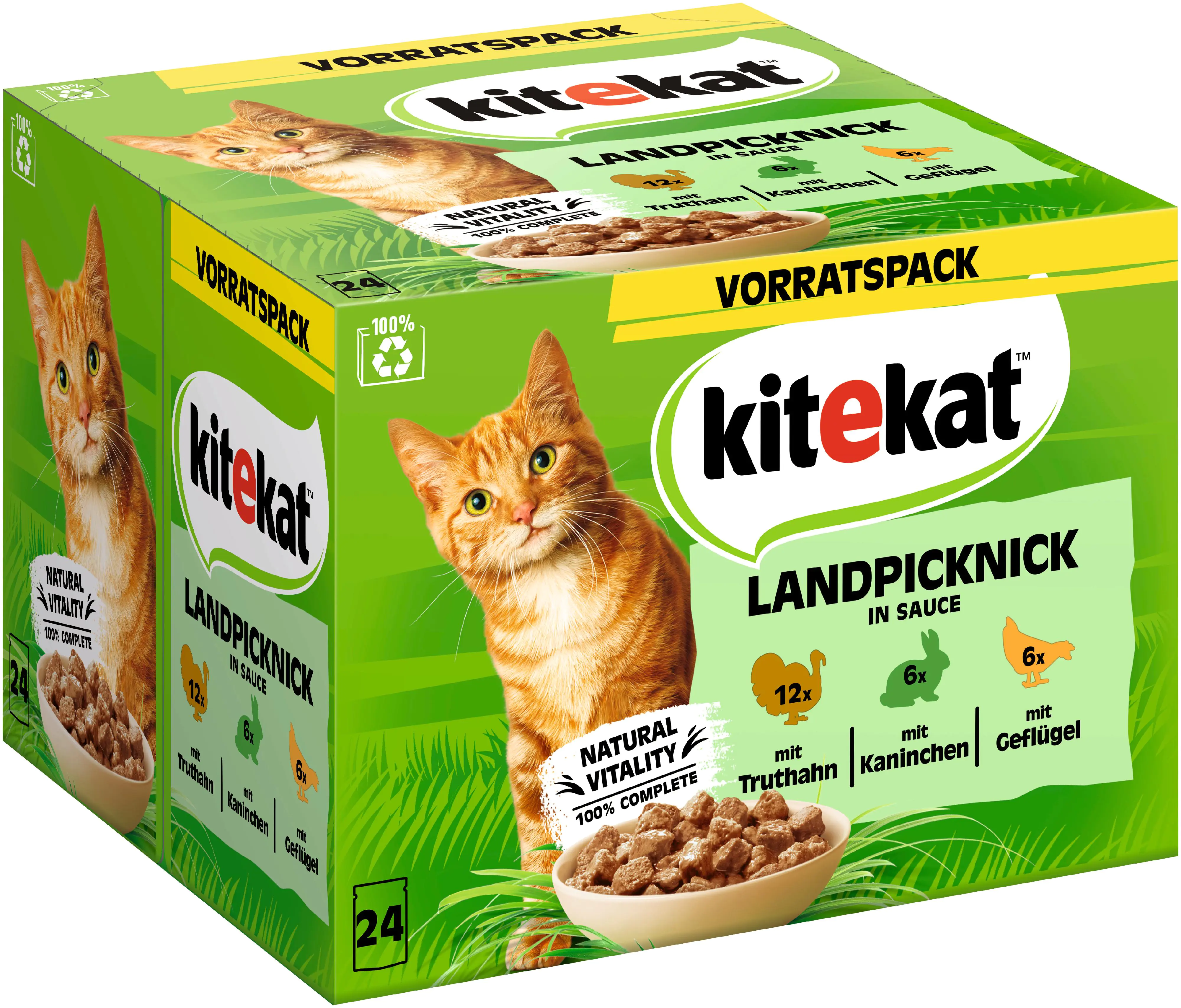 Kitekat Landpicknick in Sauce Multipack Vorratspack 24x85 g Kitekat Landpicknick in Sauce Multipack Vorratspack 24x85 g