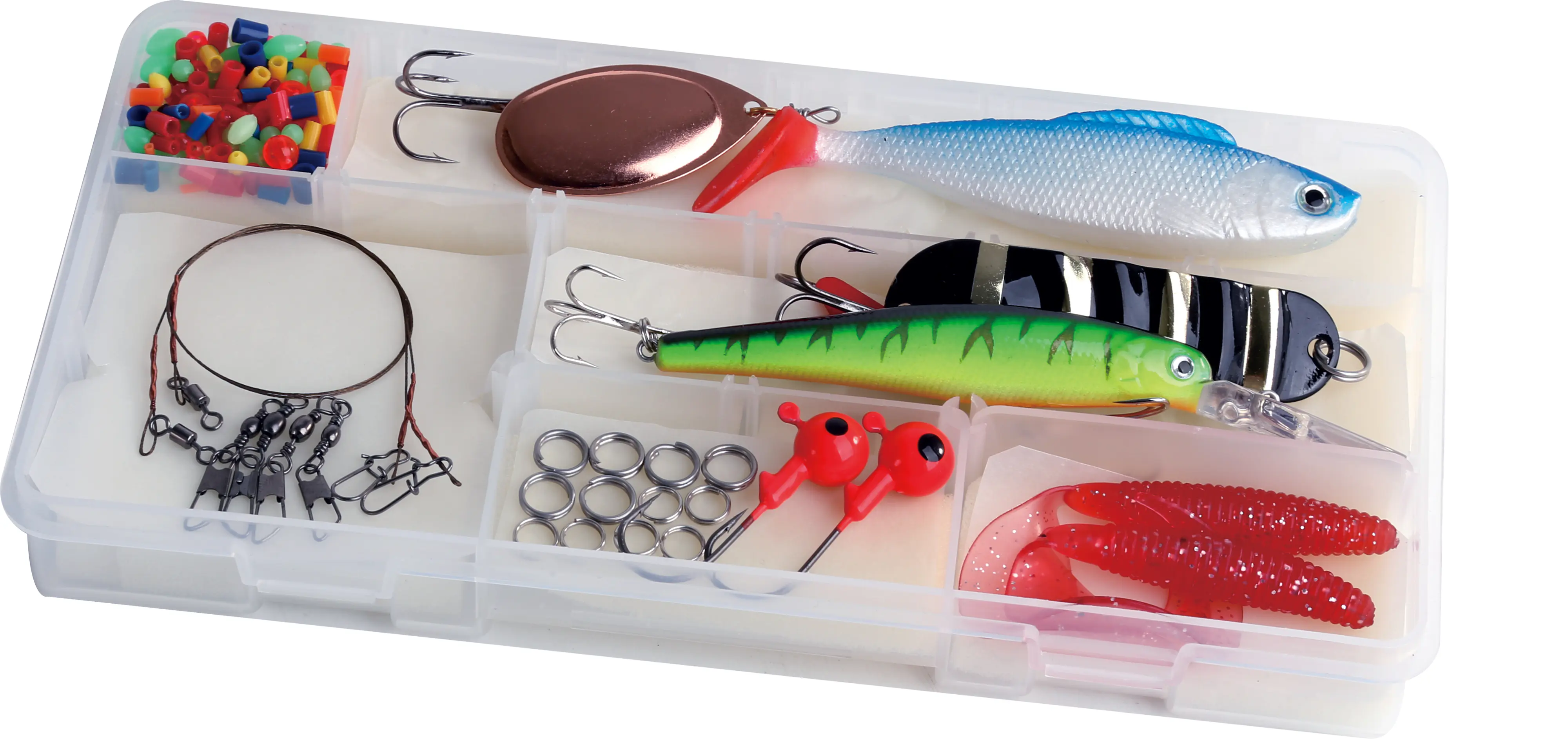 Paladin Angelbox Spinköder für Hecht und Zander 100-teilig