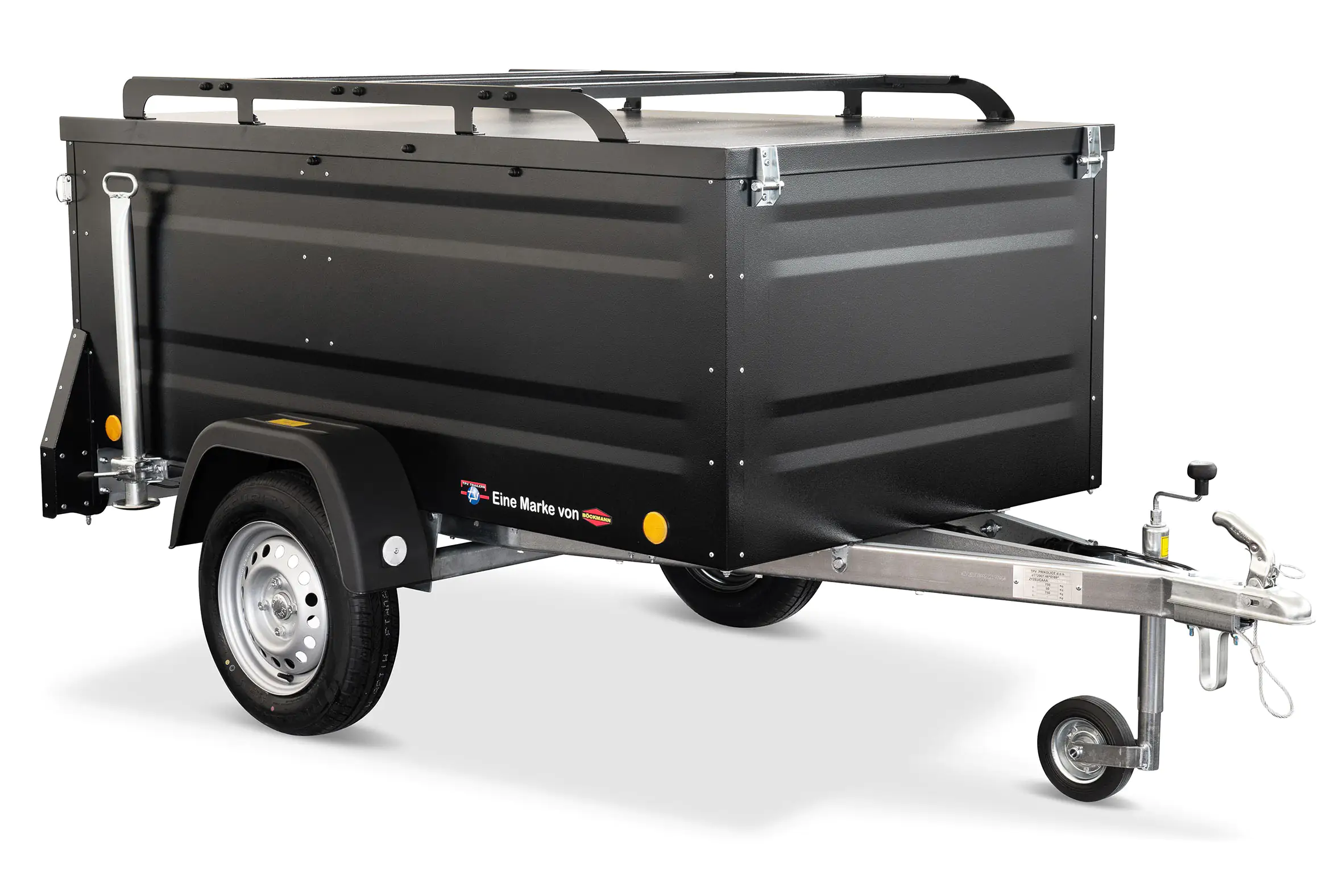 TPV Kofferanhänger KT-EU2 schwarz pulverbeschichtet ungebremst 750 kg