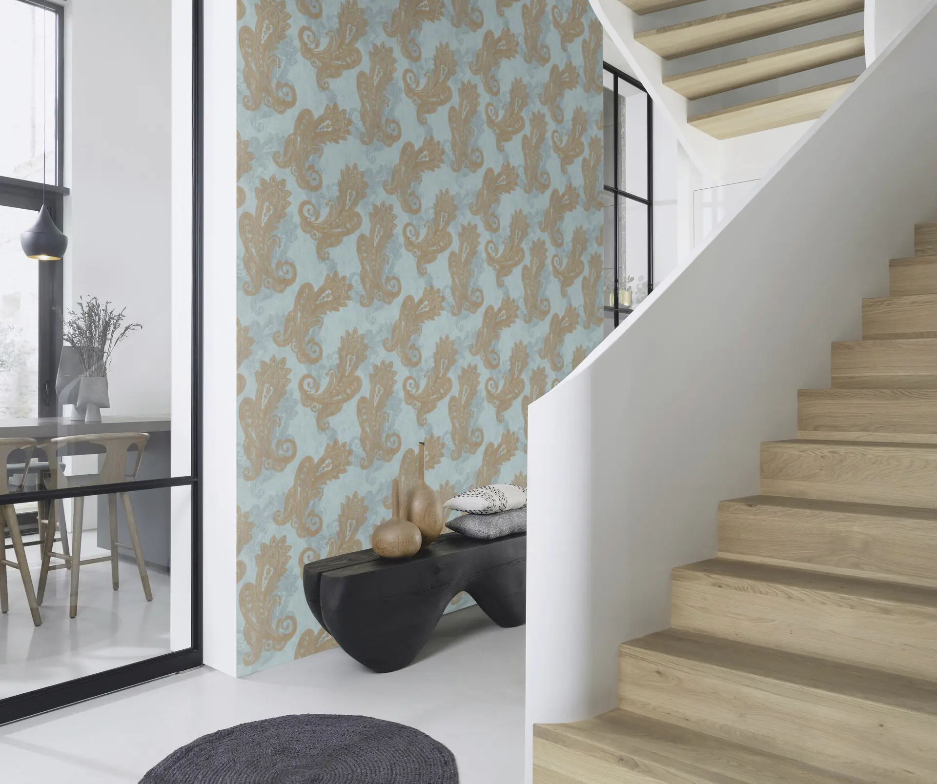 Rasch Vliestapete 746440 Blau-Hellblau Muster & Motive 10,05 m x 0,53 m