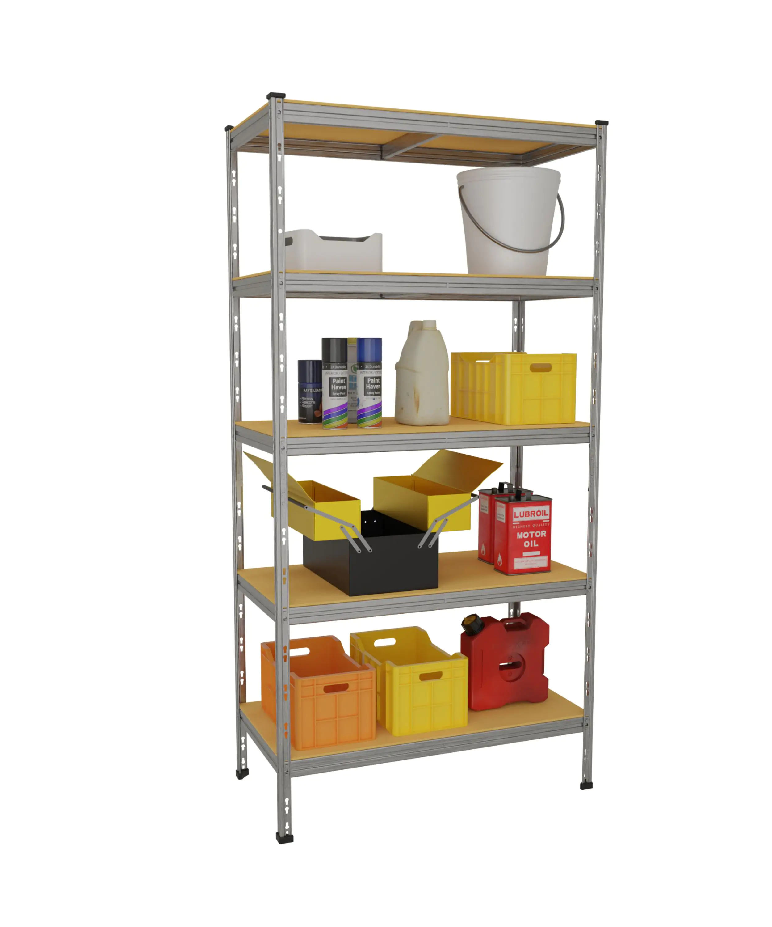 Schwerlastregal 180 x 90 x 45 cm 5 Holzböden 875 kg Schwerlastregal 180 x 90 x 45 cm 5 Holzböden 875 kg