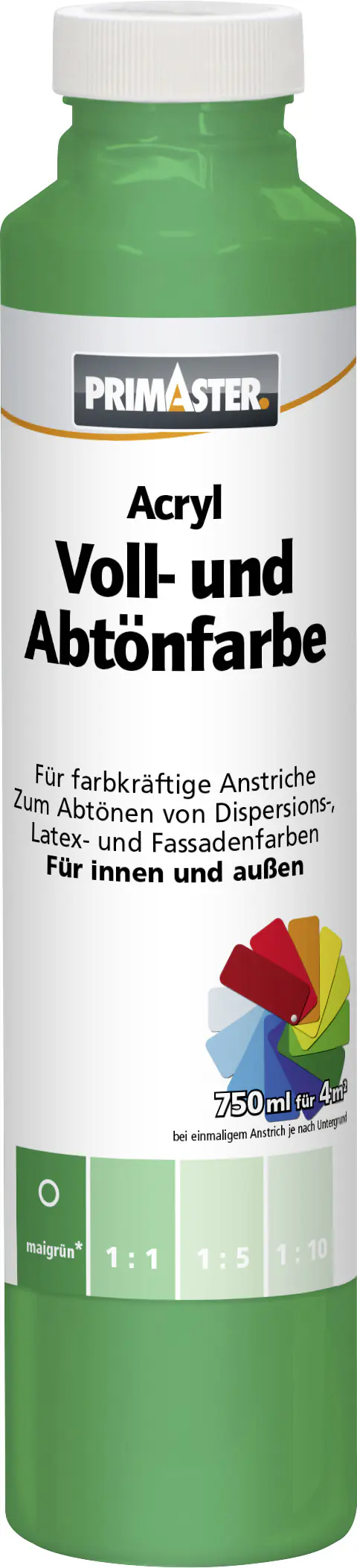 Primaster Voll- und Abtönfarbe 750 ml maigrün matt Primaster Voll- und Abtönfarbe 750 ml maigrün matt