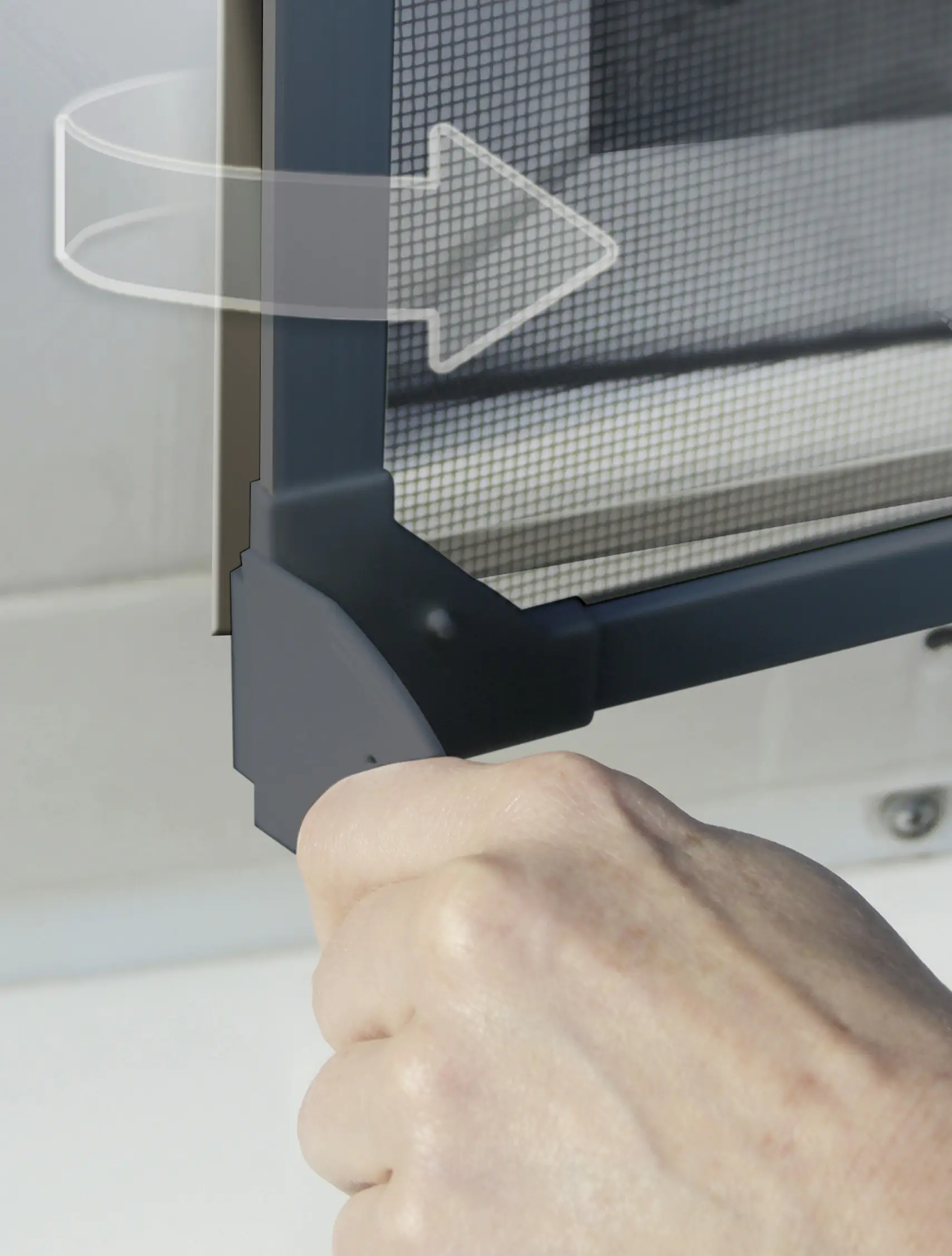 Schellenberg Fliegenschutzmagnetrahmen MAGNETIC 100 x 120 cm anthrazit/anthrazit kürzbar