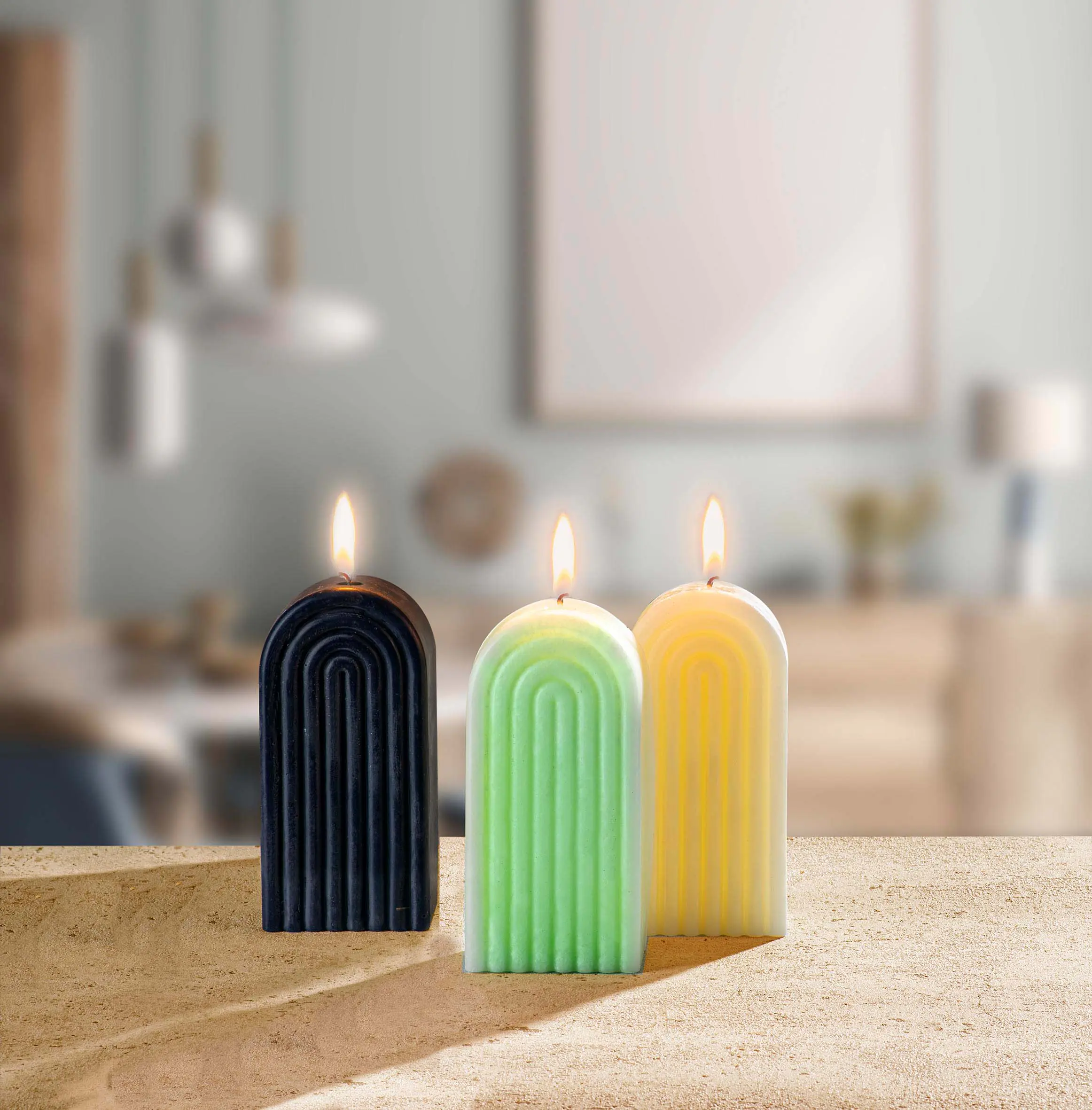 Glorex Kerzengießform aus Silikon Bogen 12 x 6 cm