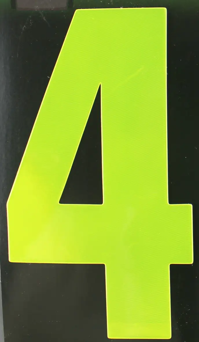 Conacord Reflektierende Klebezahl 4 gelb 170 mm "4"