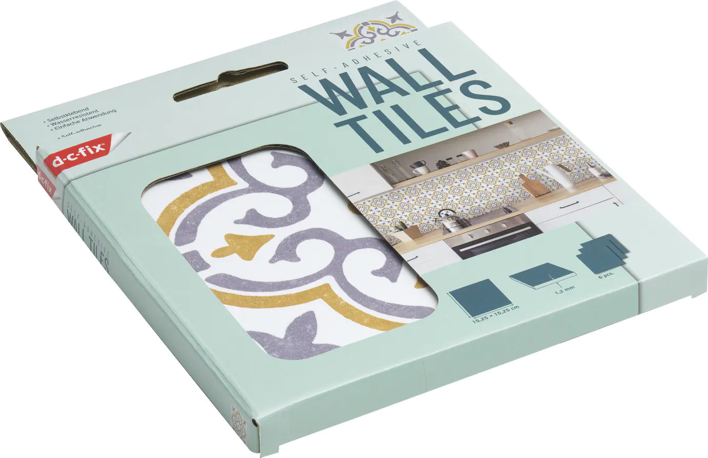D-c-fix Wandfliesen selbstklebend Jamila gold 6er Set 15 x 15 cm D-c-fix Wandfliesen selbstklebend Jamila gold 6er Set 15 x 15 cm