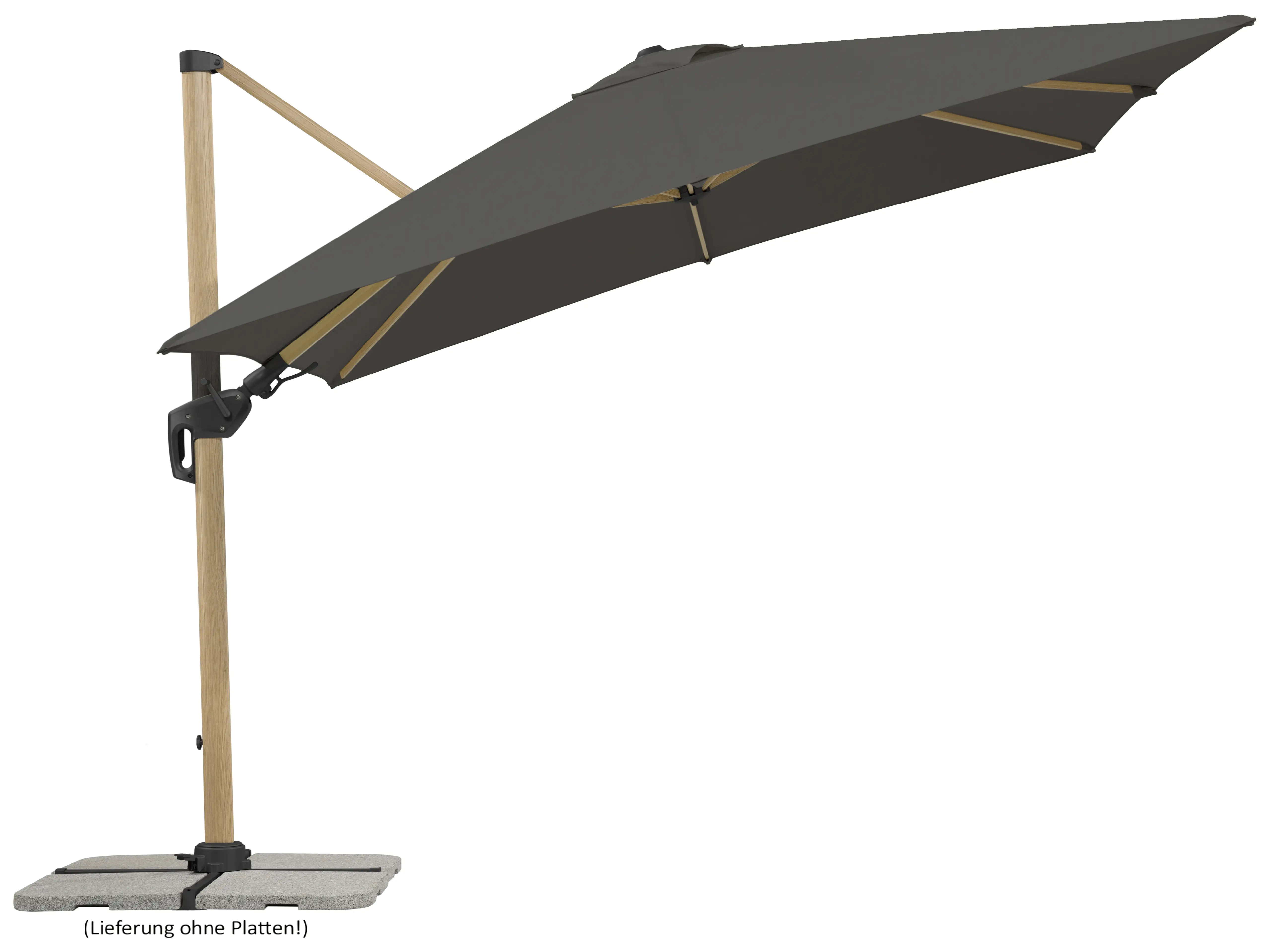 4000570729154_1804760 Schneider Sonnenschirm Rhodos Twist Woody anthrazit 300 x 300 cm