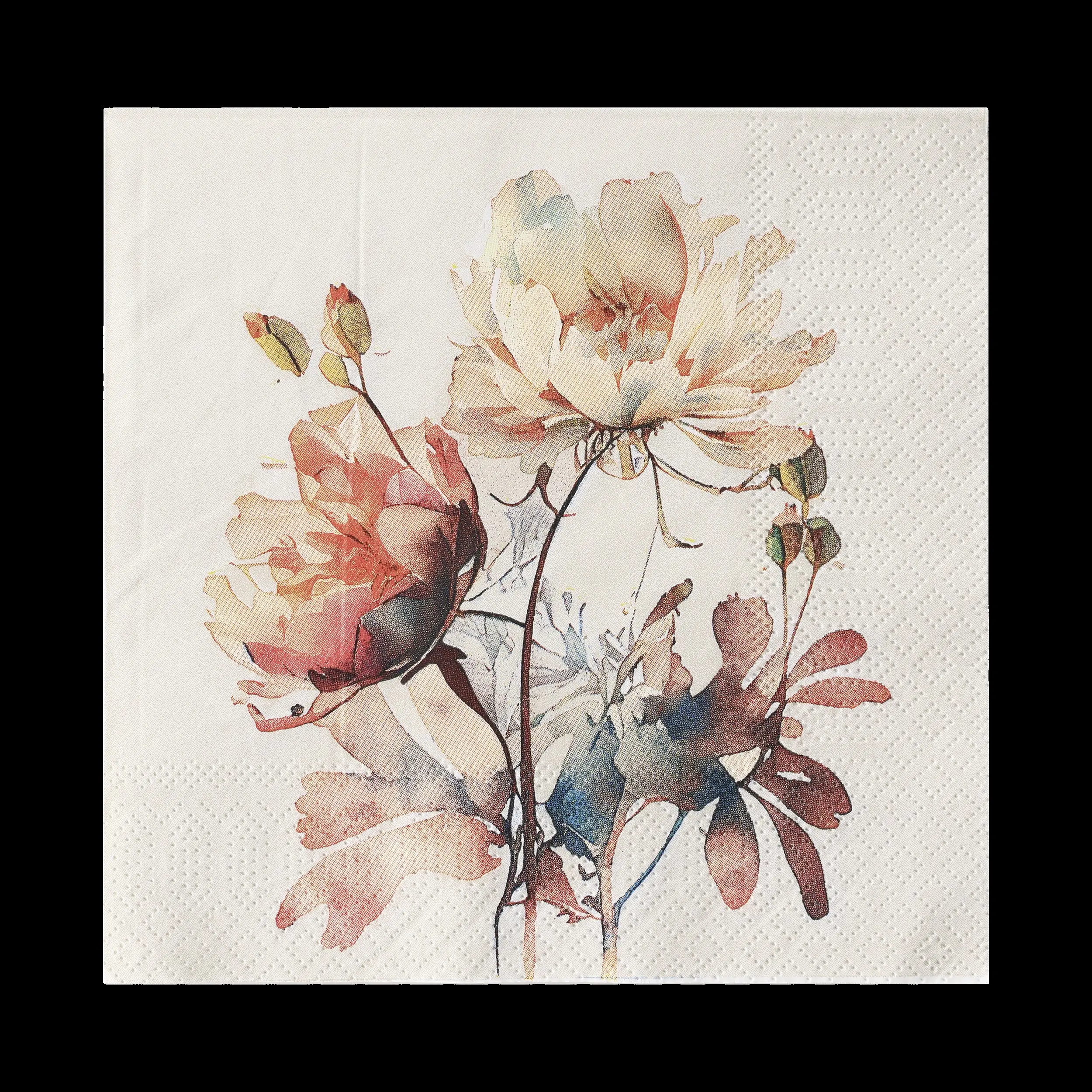 Eglo Servietten Motiv Blumen Mahuli bunt 17 x 17 cm - 20er Pack