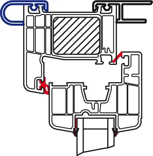 Meeth Rollladenablaufprofil weiß, 220 cm