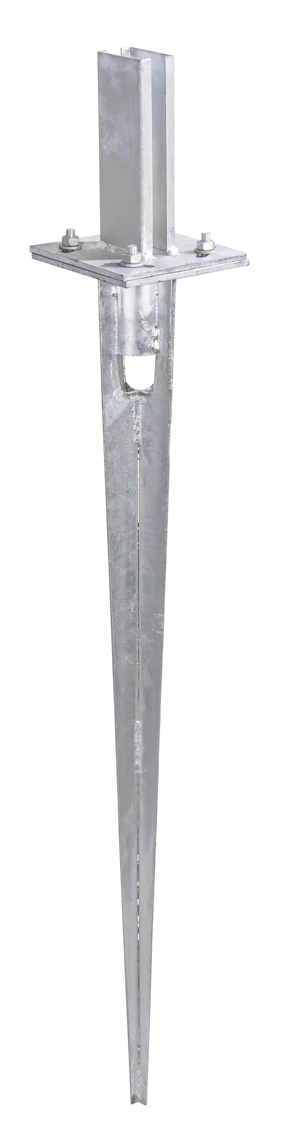 Alberts Einschlag-Bodenhülse für rechteckige Stahlrohr-Zaunpfosten