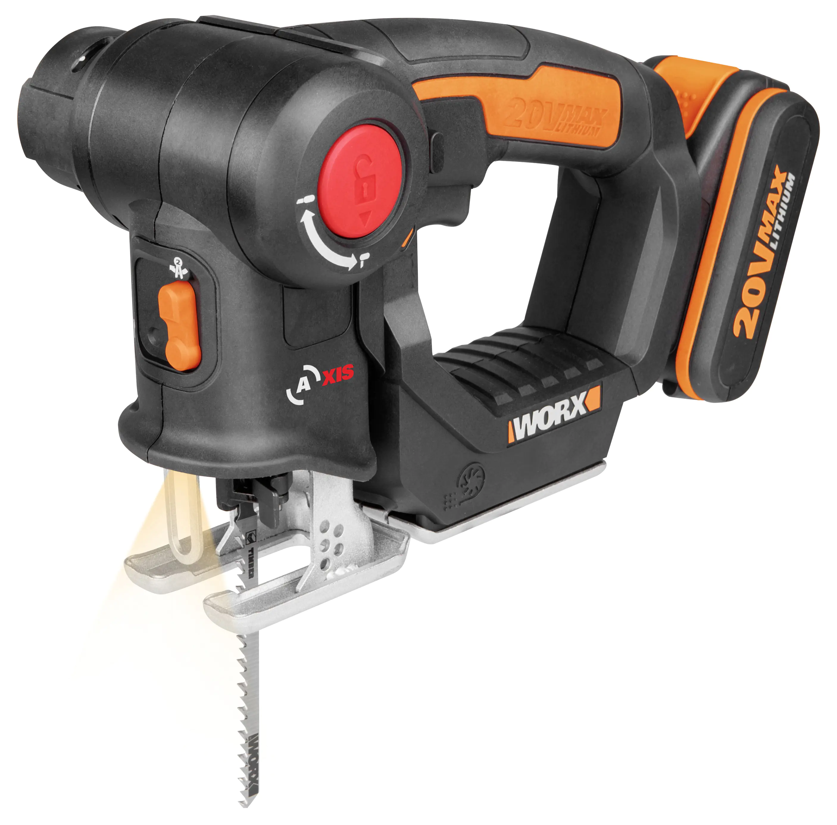 Worx Akku-Multisäge AXIS™ 2-in-1-Säge WX550 20 V inkl. Akku 2 Ah & Ladegerät