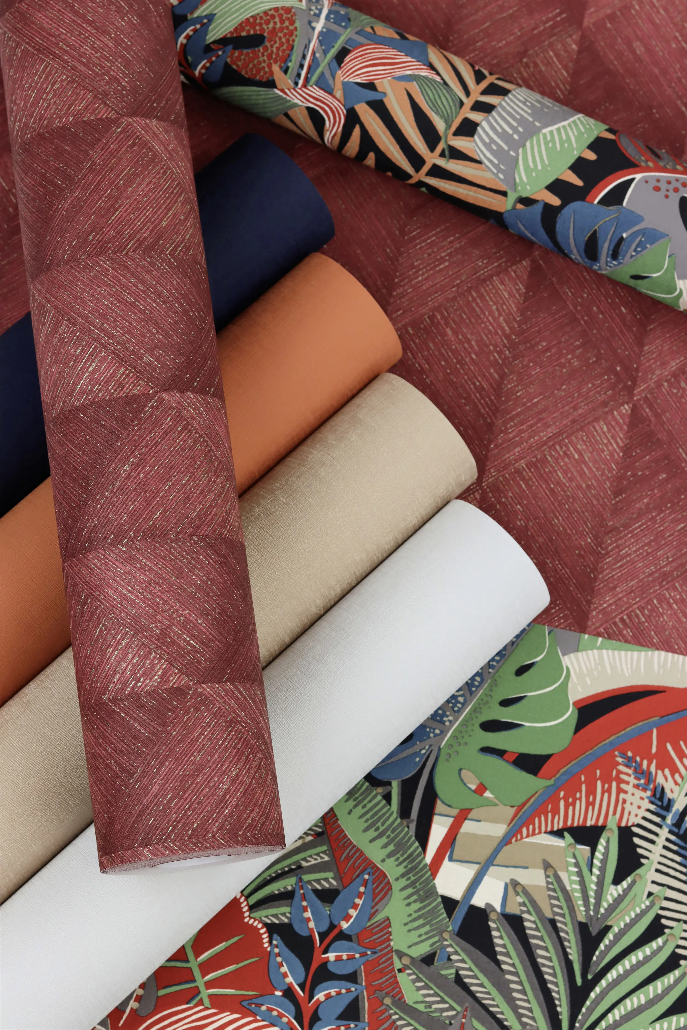 Rasch Vliestapete 687576 Tropical house uni orange, 10,05 x 053 m