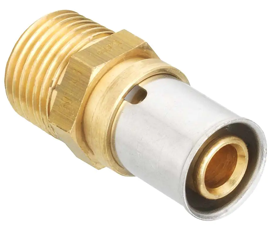 4035300827039 Cornat Press-Kupplung komplett Messing/Edelstahl, ø 16 mm, 1/2" AG