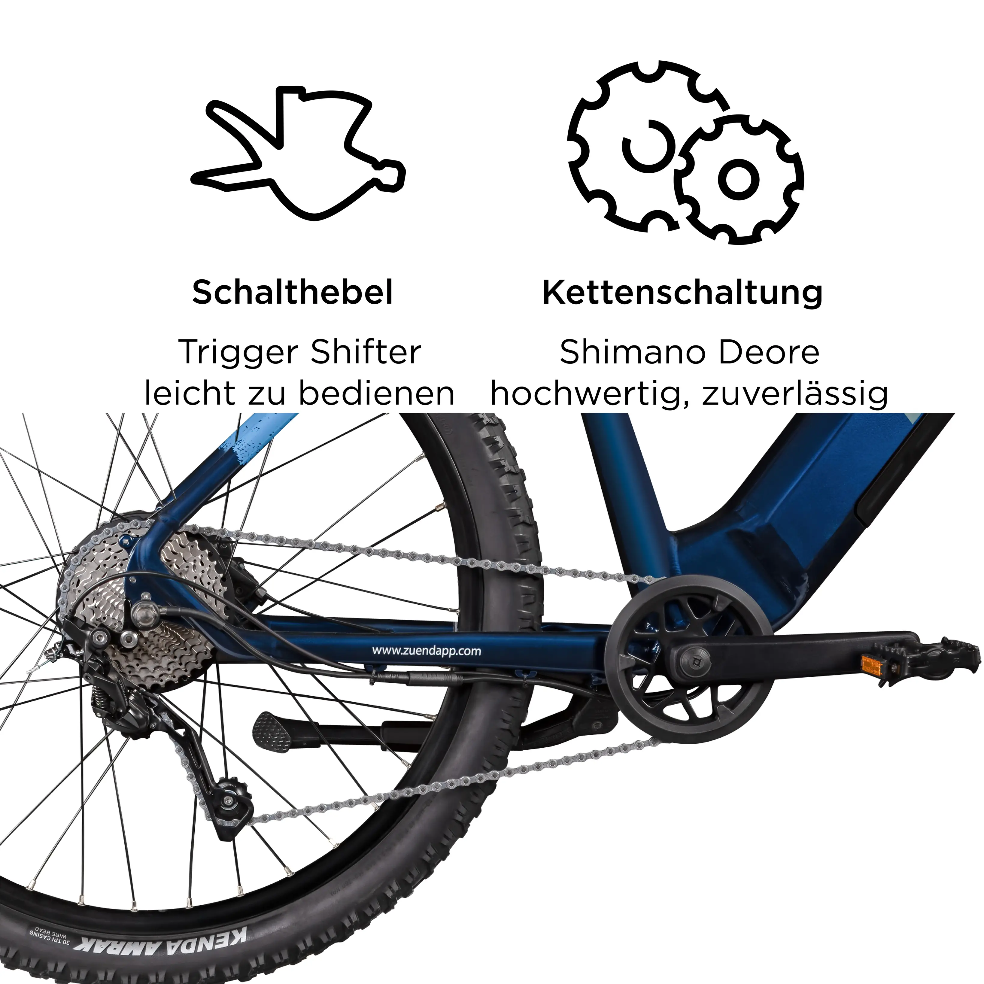 Zündapp E-Bike Z808 MTB 27,5 Zoll 10-Gang 550 Wh dunkelblau