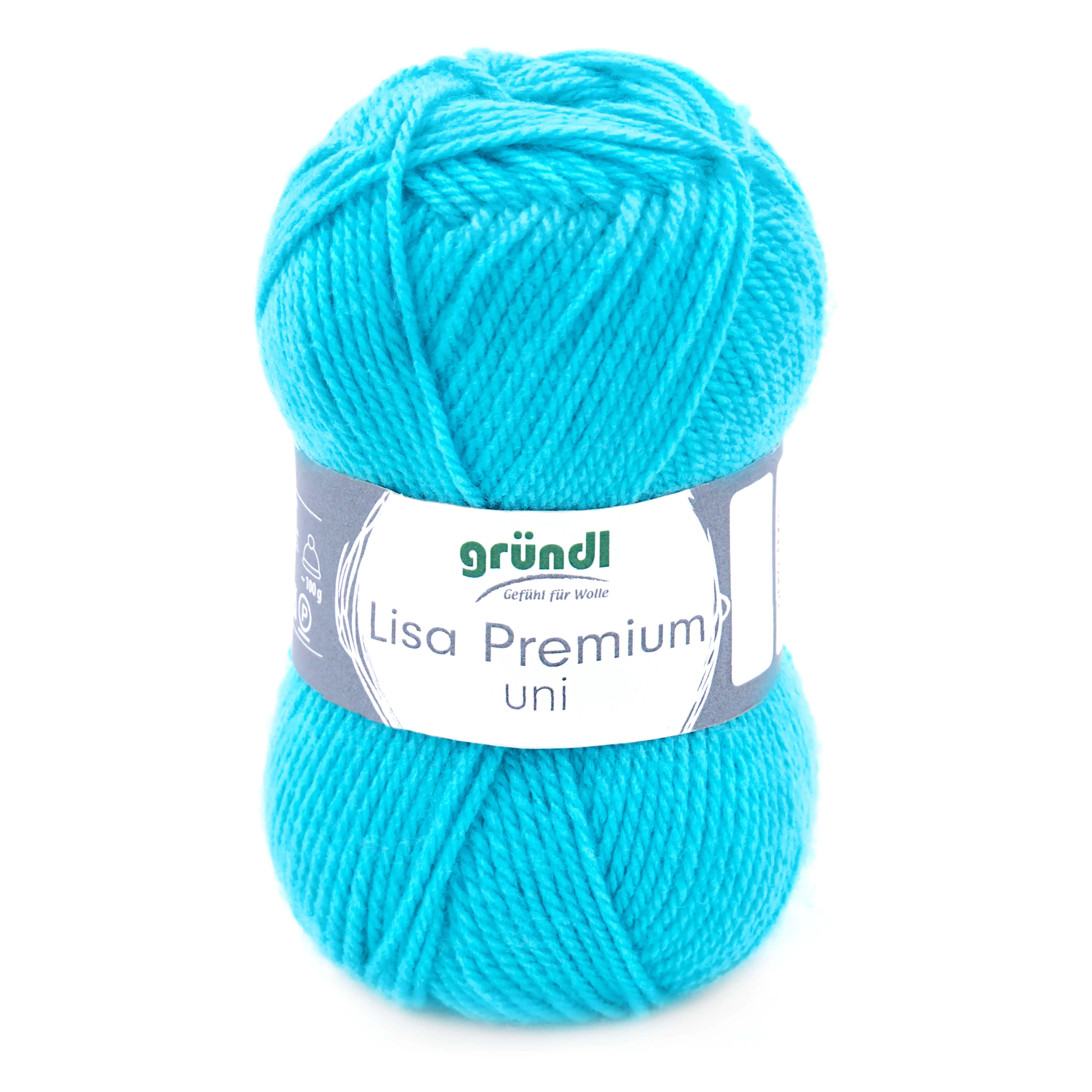 4036014043616 Gründl Wolle Lisa Premium uni 50 g türkis