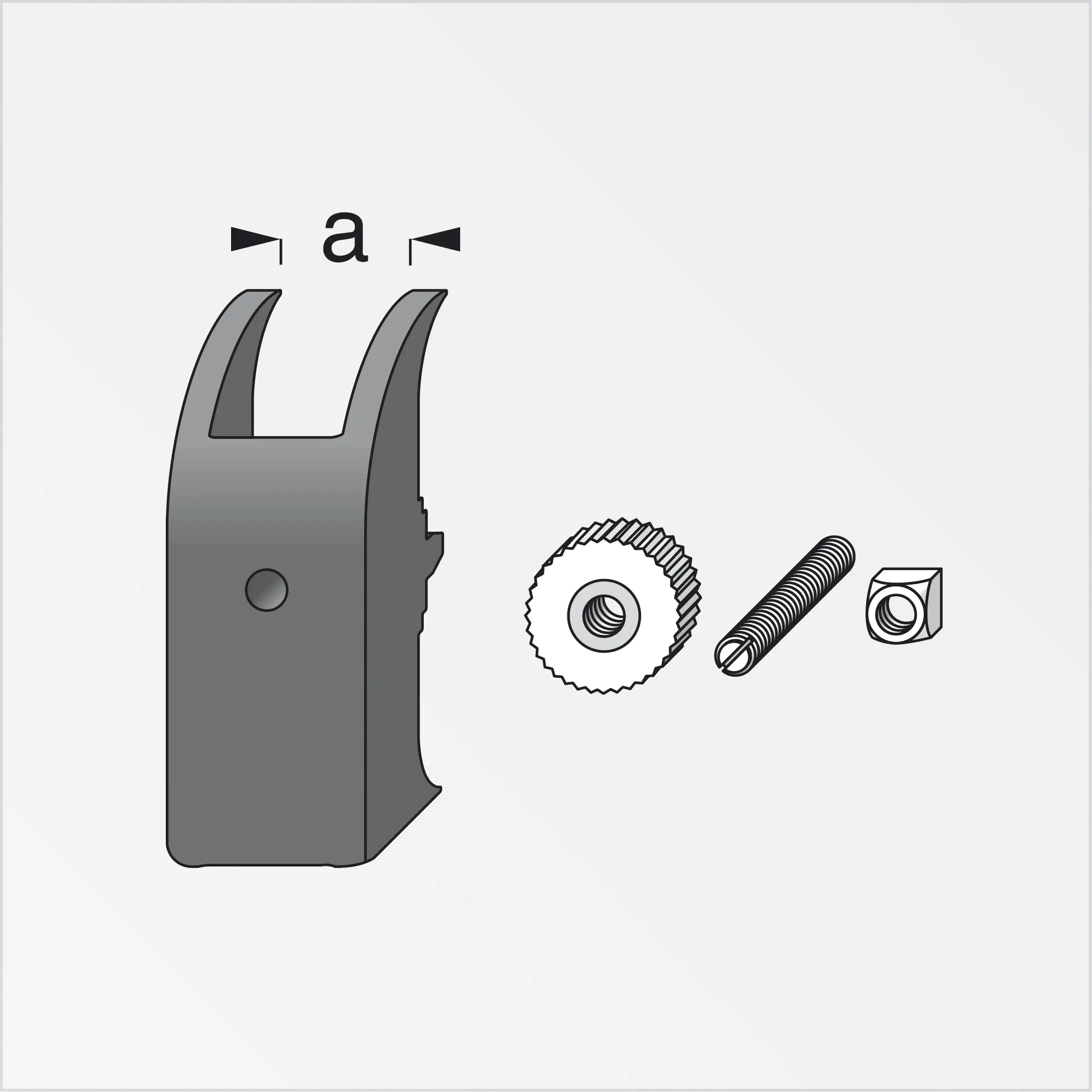 coaxis®-Haken-Verdrehschutz 16 mm 16 mm PVC (Kunststoff) glatt schwarz