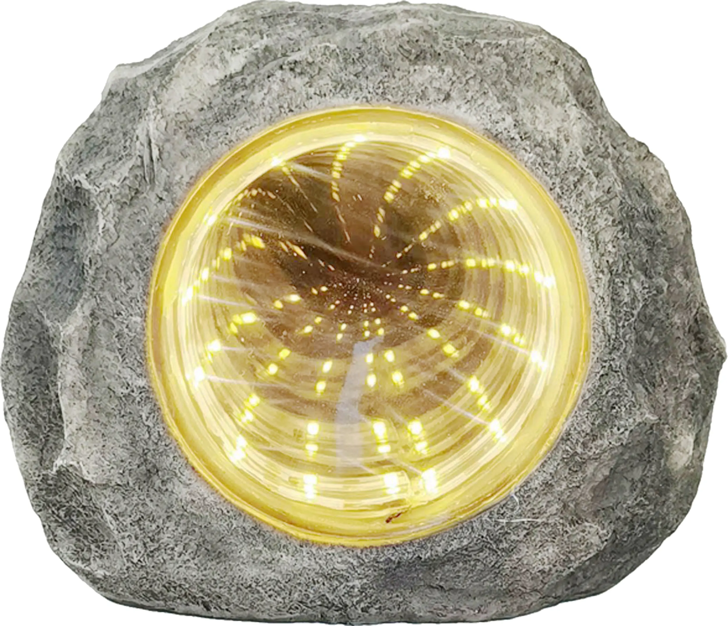 LED Solarleuchte Stein mit Dämmerungssensor grau-blau LED Solarleuchte Stein mit Dämmerungssensor grau-blau