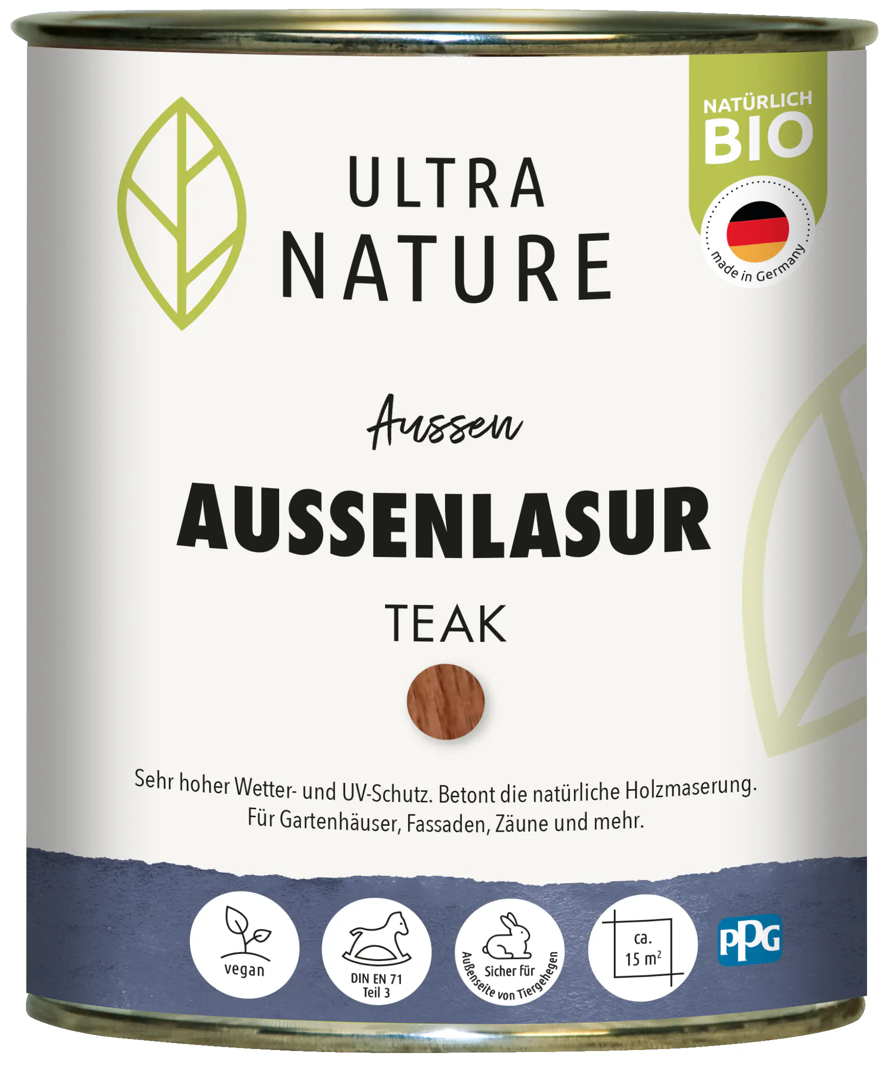 Ultra Nature Außenlasur 750 ml teak
