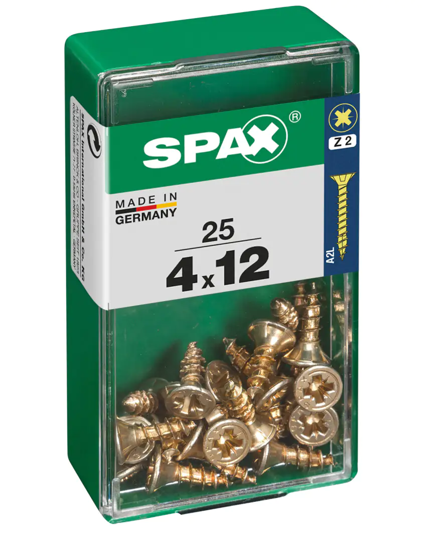 Spax Universalschrauben 4.0 x 12 mm PZ 2 - 25 Stk.
