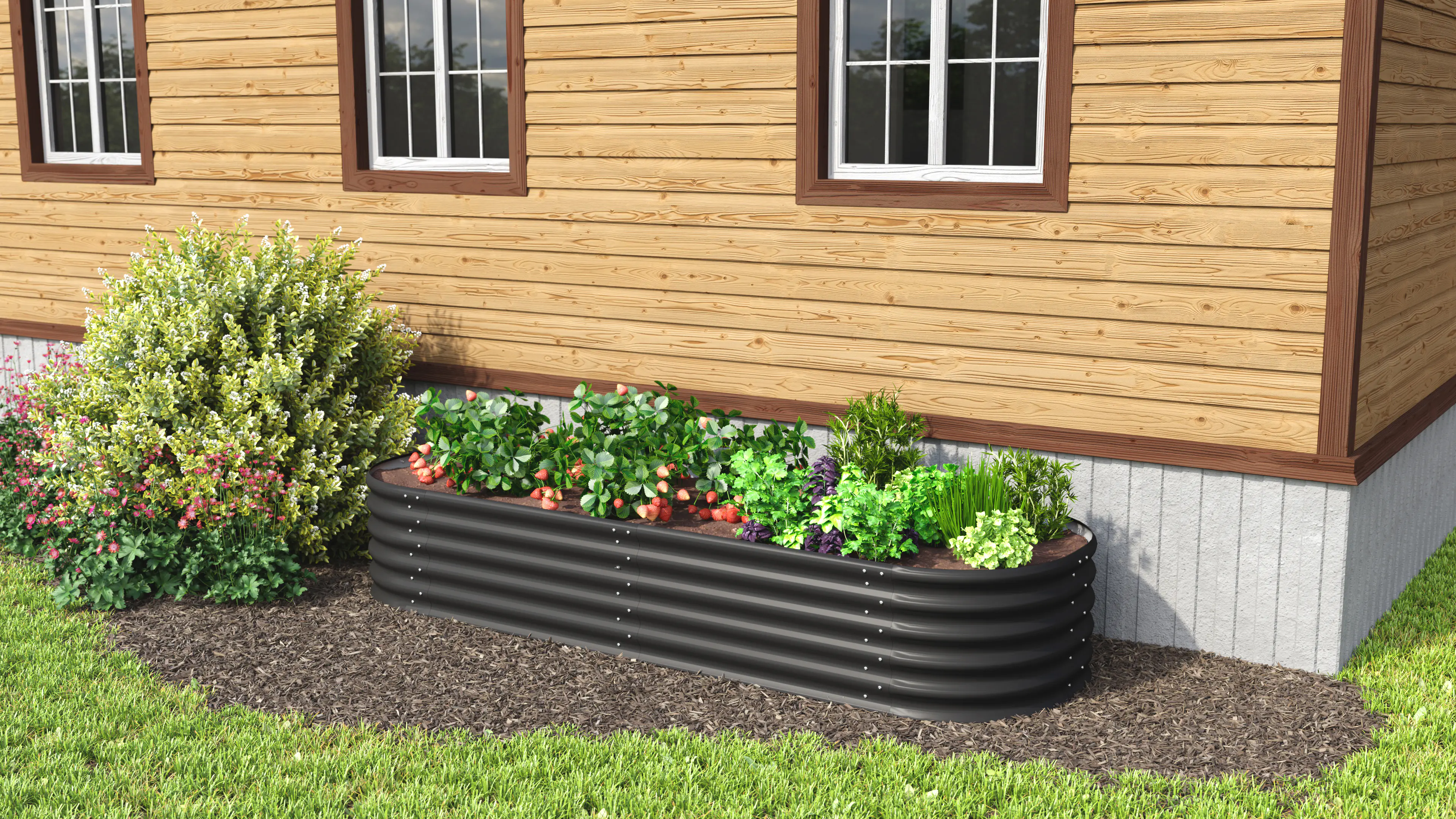 Vitavia Erweiterung Stretched zu Hochbeet 401 80 x 40 cm schwarz