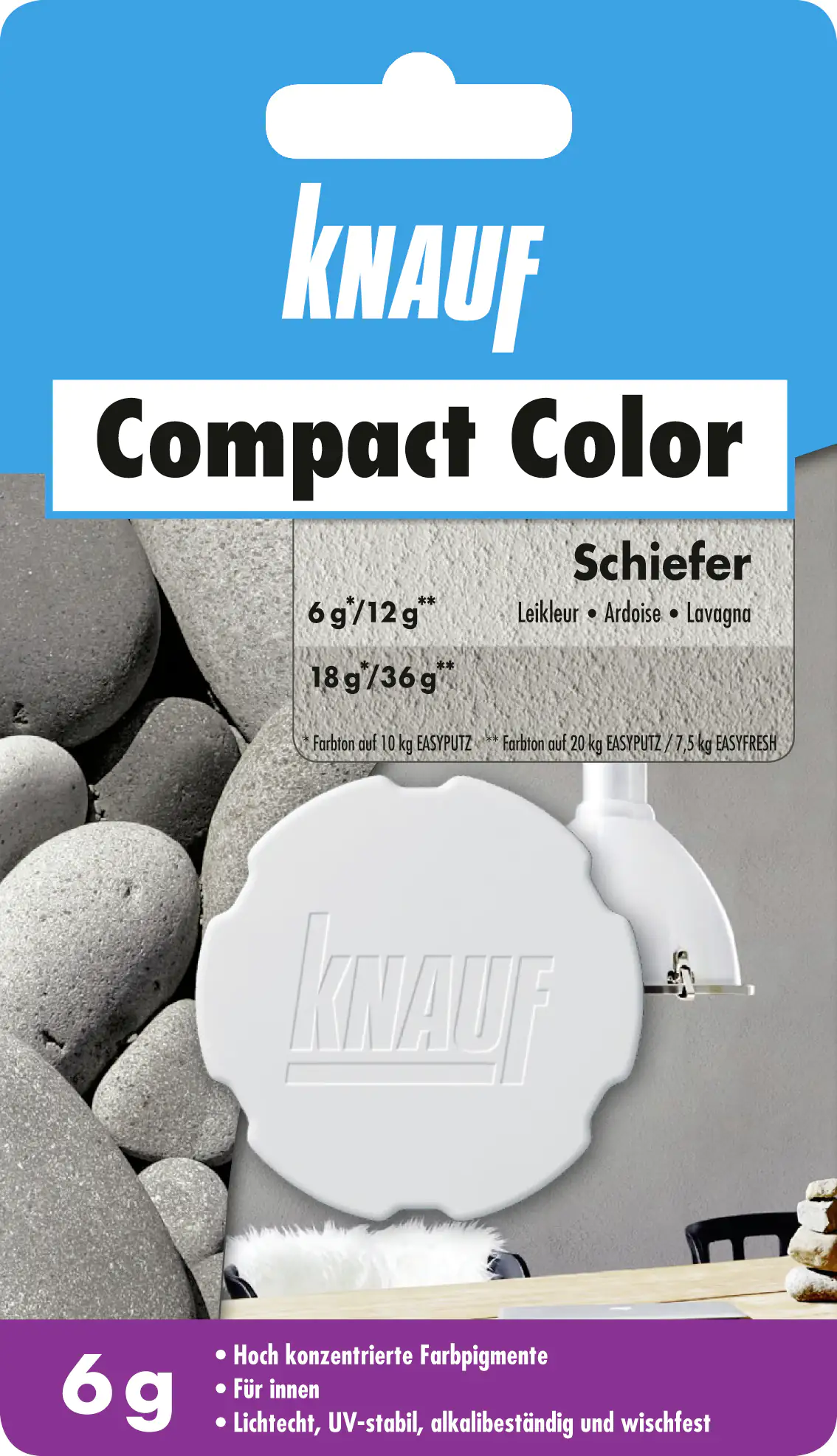 Knauf Farbpigment Compact Color 6 g schiefer