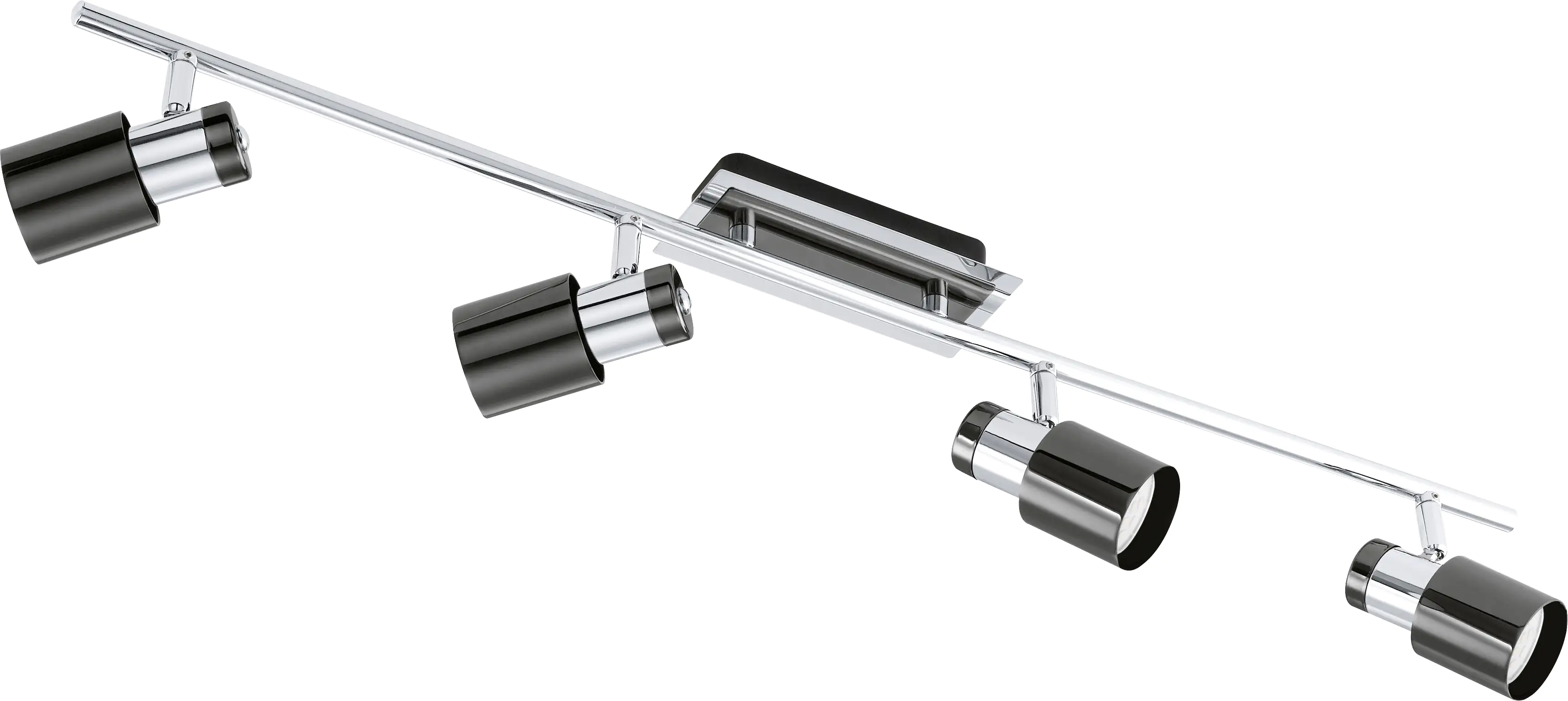 Eglo 4er Spot Davida 1 nickel-nero 78 x 7 cm GU10, warmweiß Eglo 4er Spot Davida 1 nickel-nero 78 x 7 cm GU10, warmweiß