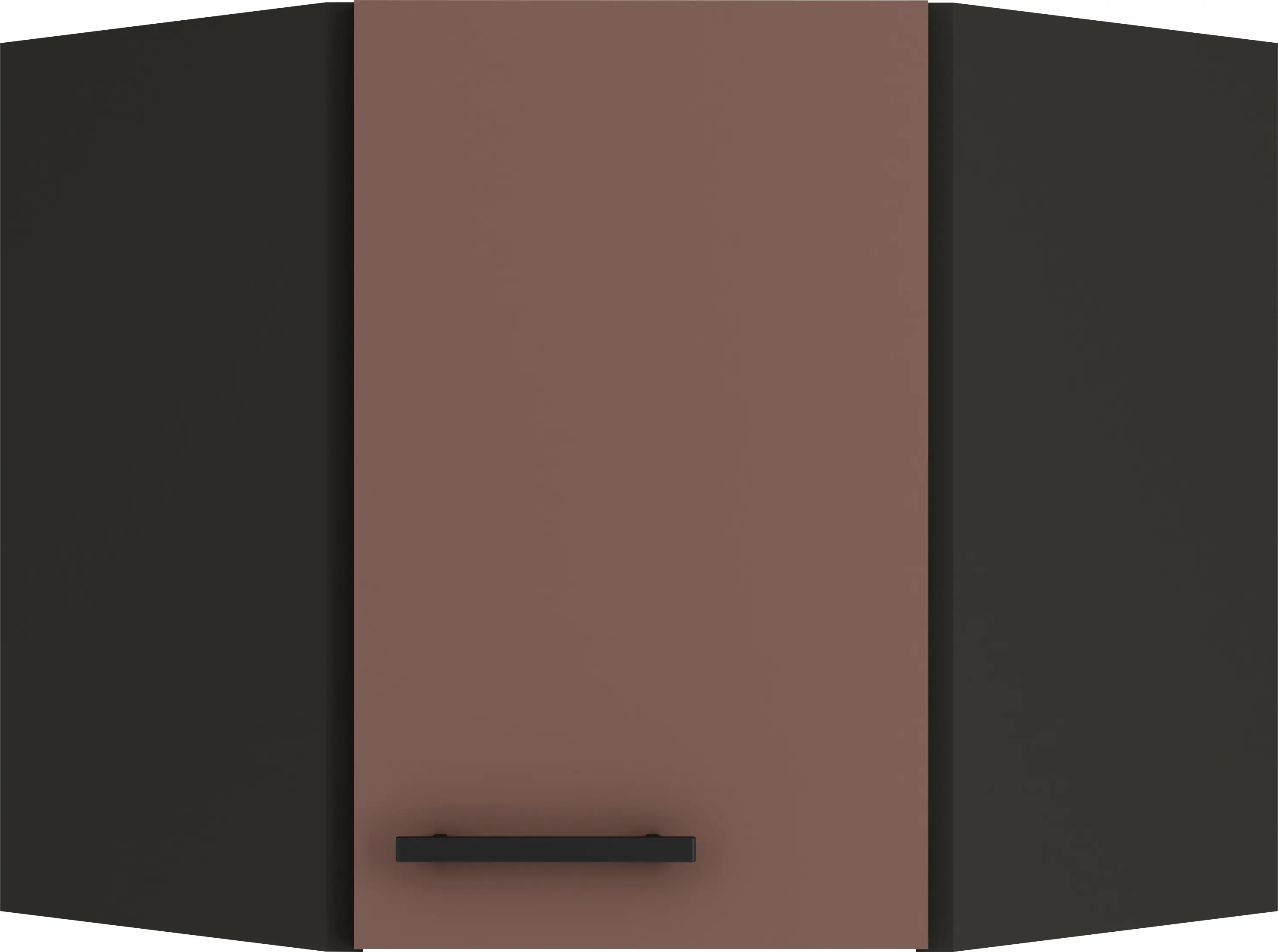 Optifit Eckoberschrank Nizza 407 rostrot/anthrazit matt 60 cm