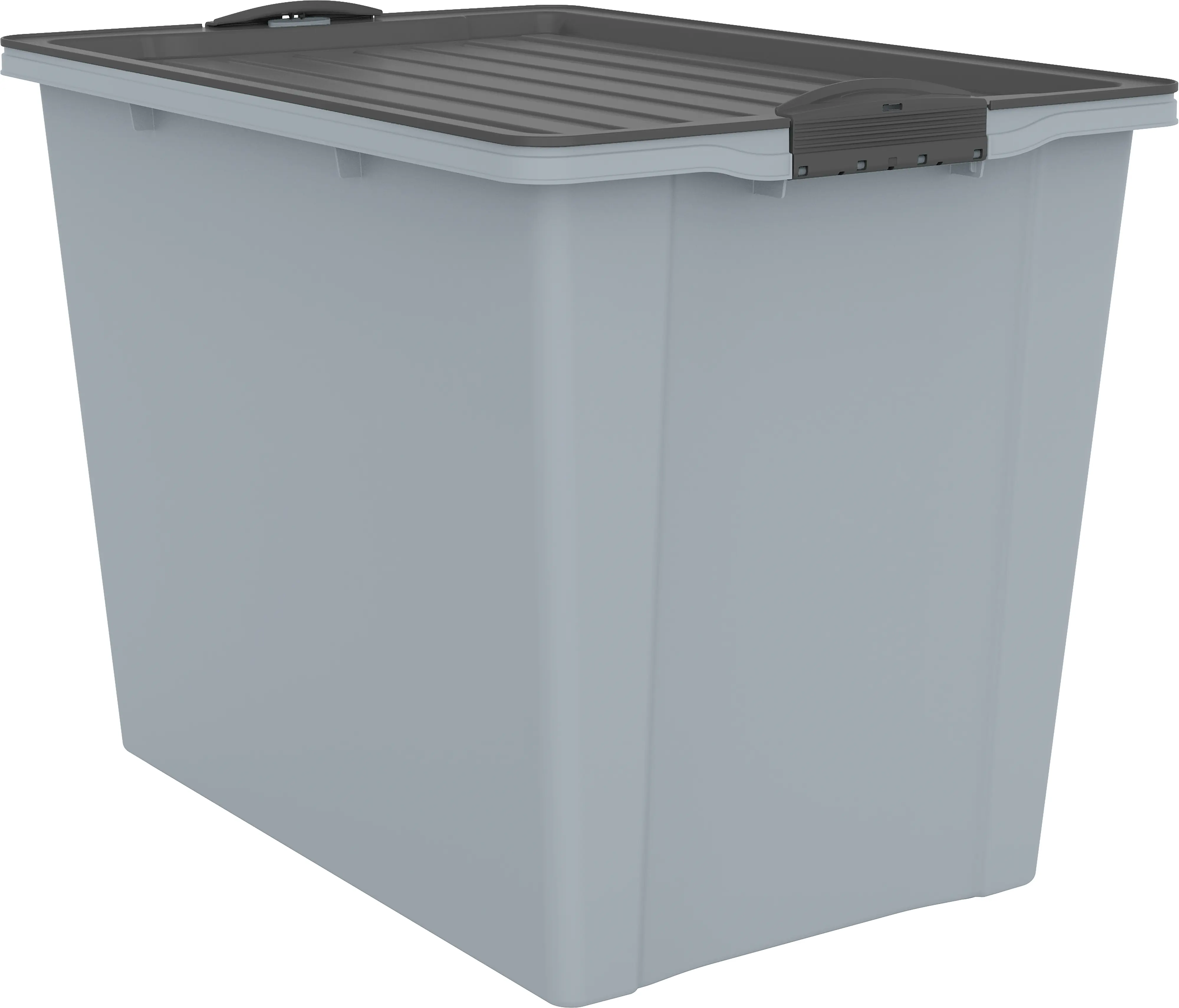 Rotho Aufbewahrungsbox Compact mit Deckel & Rollen 57 x 39,5 cm 70 L misty blau