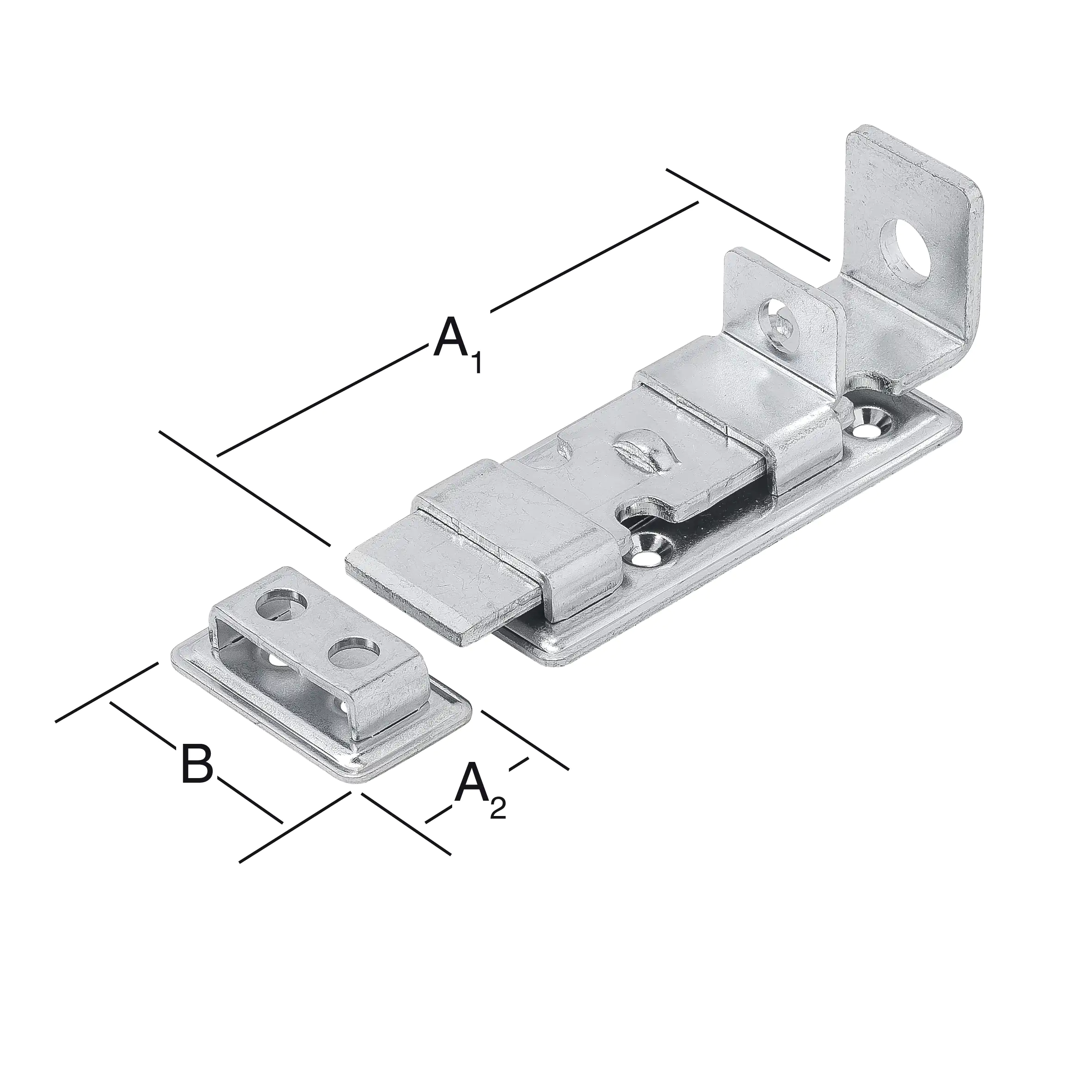 Vormann Sicherheits-Standard-Riegel verzinkt 120/28 x 48 mm Vormann Sicherheits-Standard-Riegel verzinkt 120/28 x 48 mm