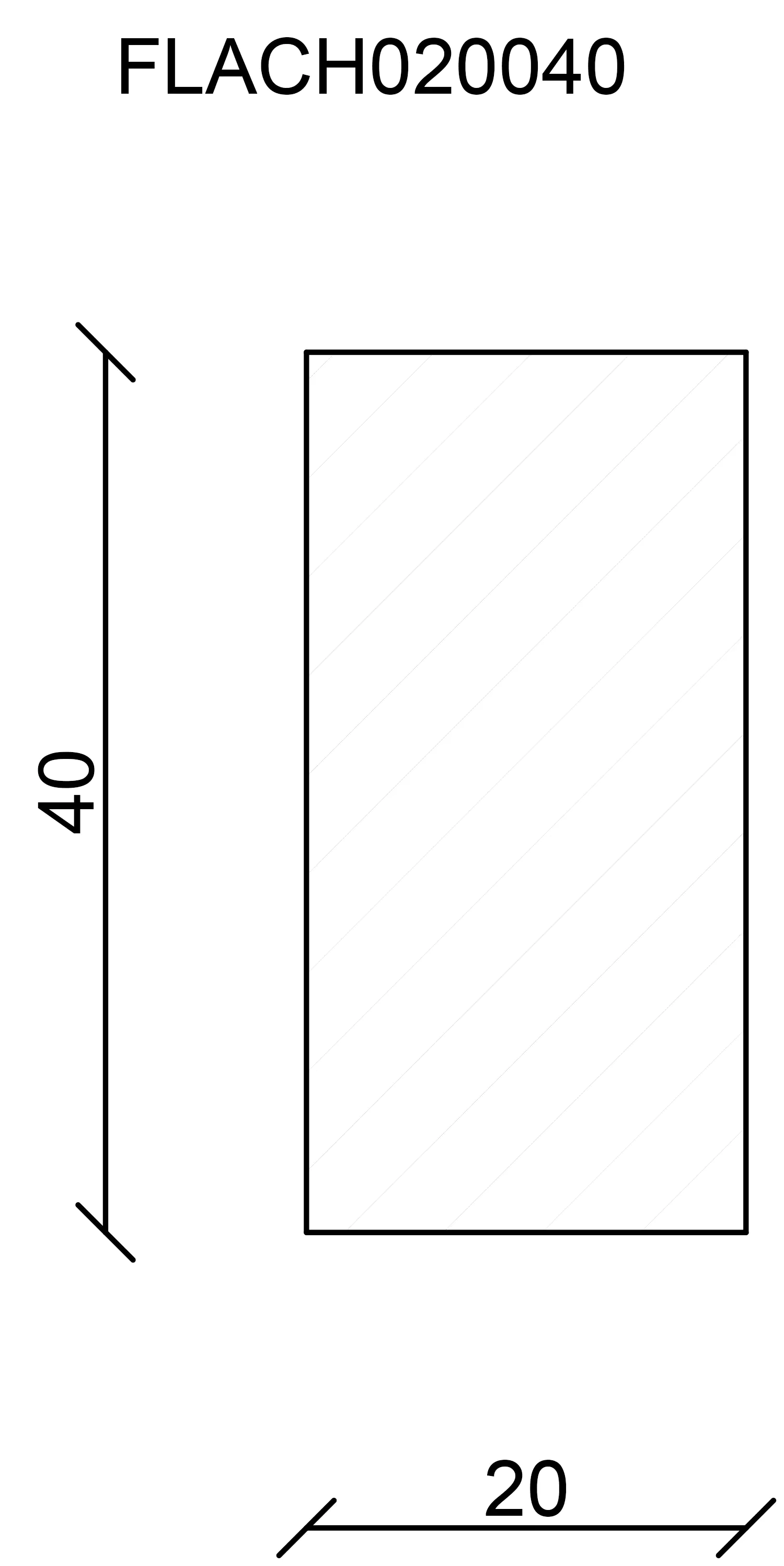 FN Neuhofer Flachleiste 190 cm 40 x 20 mm Buche