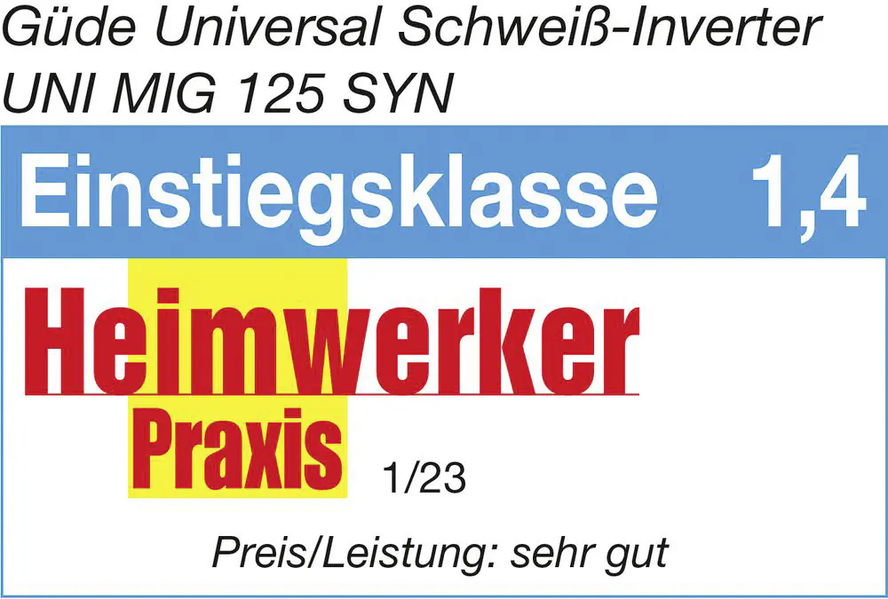 Güde Universalschweissgerät Uni-Mig 125 SYN 20-120 A Güde Universalschweissgerät Uni-Mig 125 SYN 20-120 A