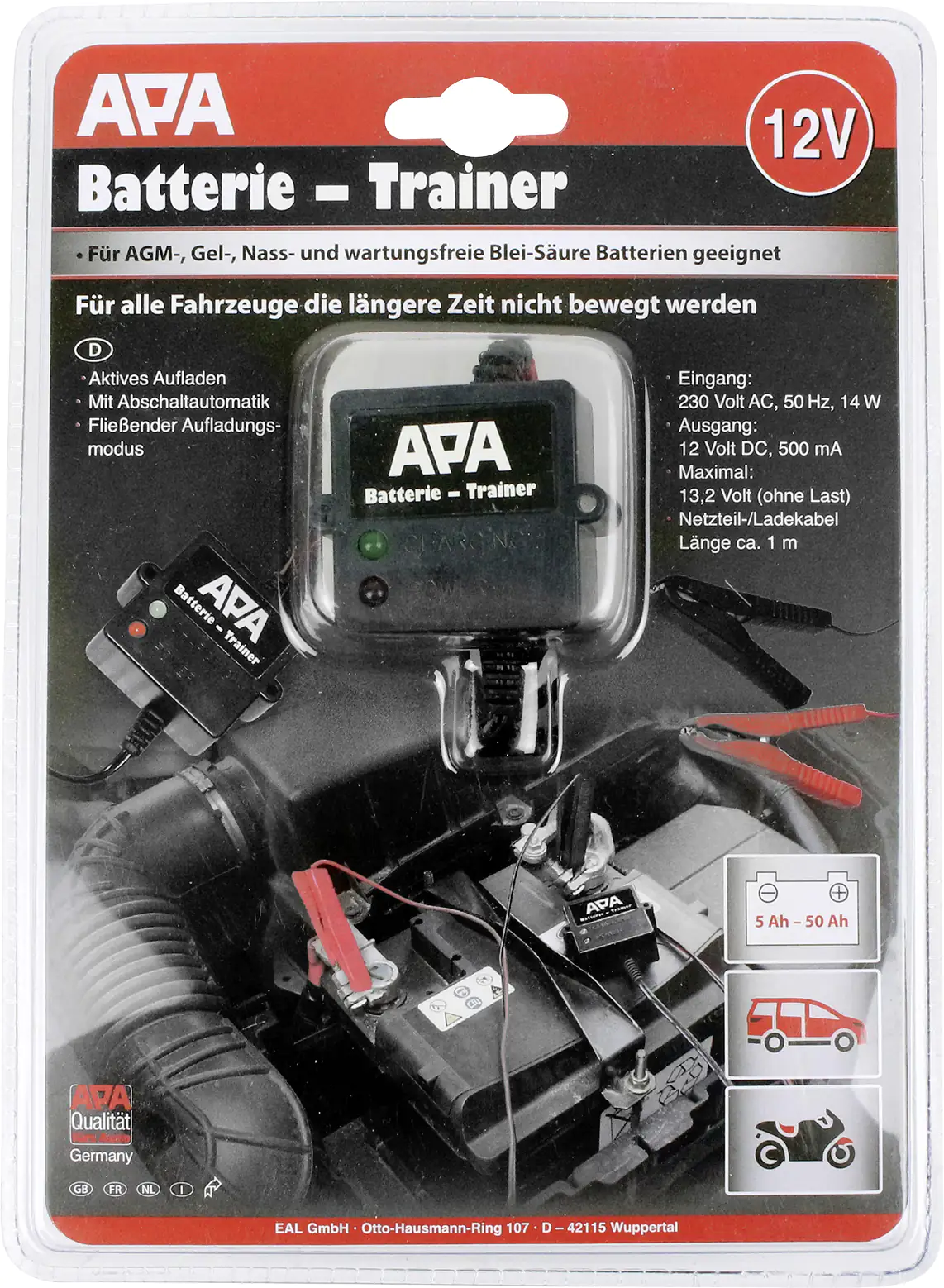 APA Batterie Trainer 12V 500mA APA Batterie Trainer 12V 500mA