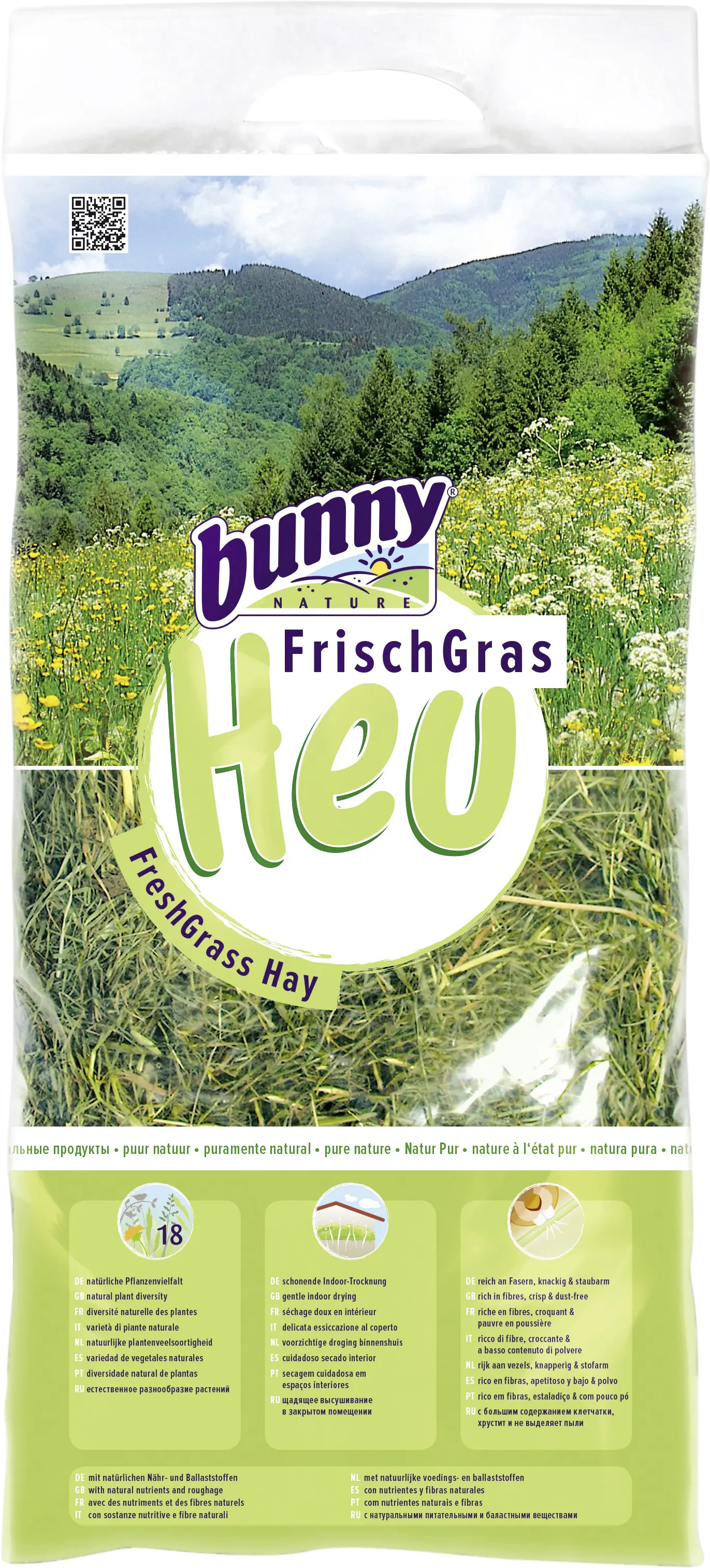 bunny FrischGras Heu Natur Pur 750 g