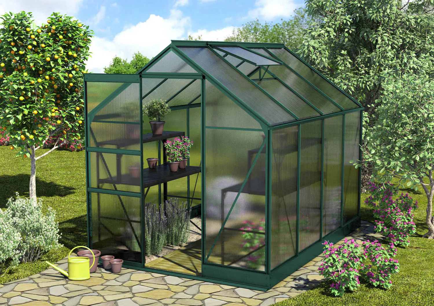 Vitavia Gewächshaus Apollo 5000 195 x 261 cm 4 mm Hohlkammerplatten