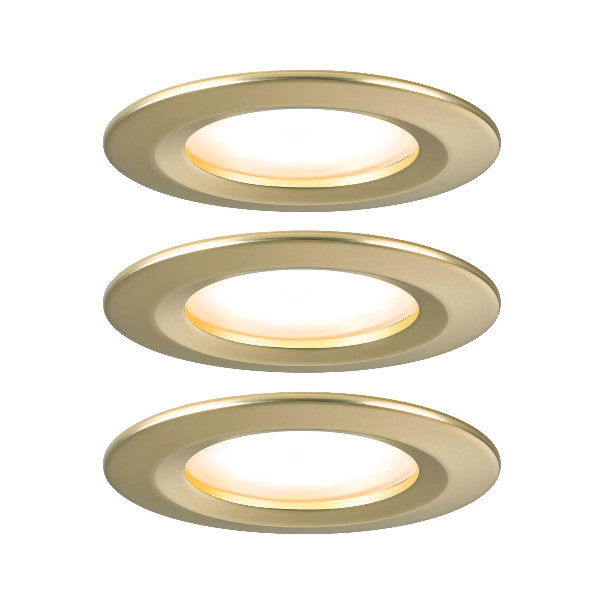 Paulmann LED-Einbauleuchten Nova 3x 6W starr gold matt