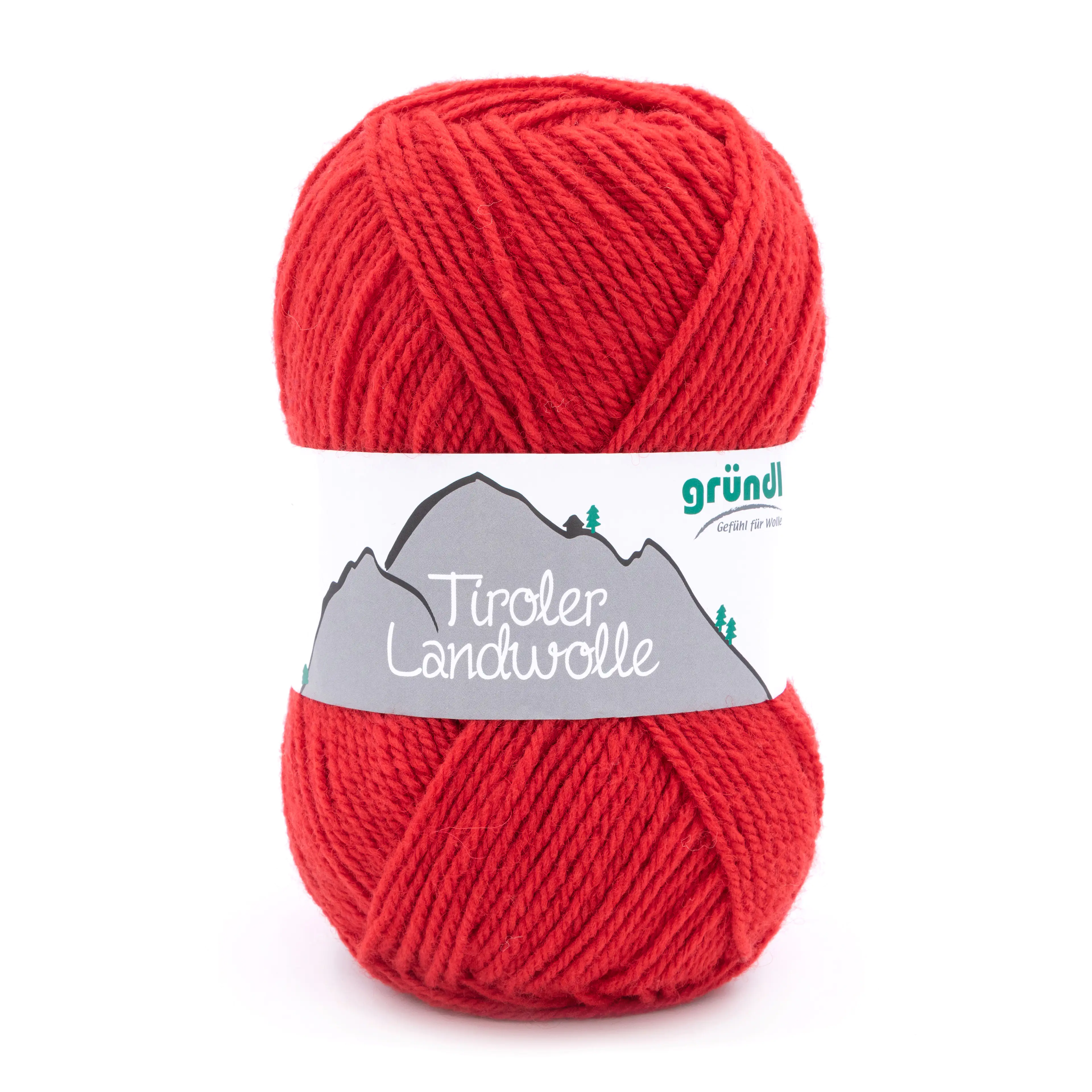 Gründl Tiroler Landwolle 100 g signalrot