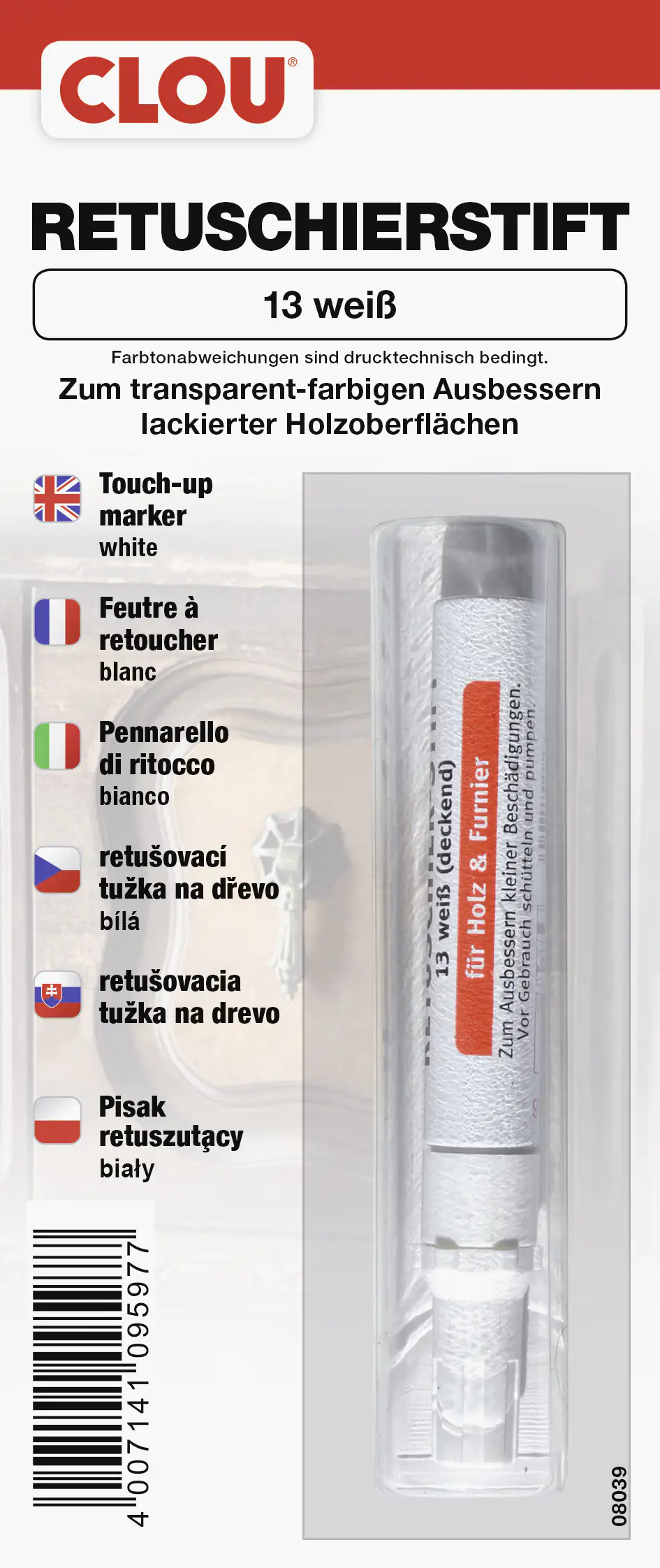 Clou Retuschierstift weiß