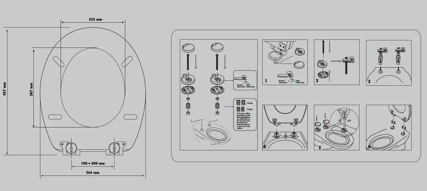 Primaster WC-Sitz mit Absenkautomatik Brücke weiß und Beleuchtung