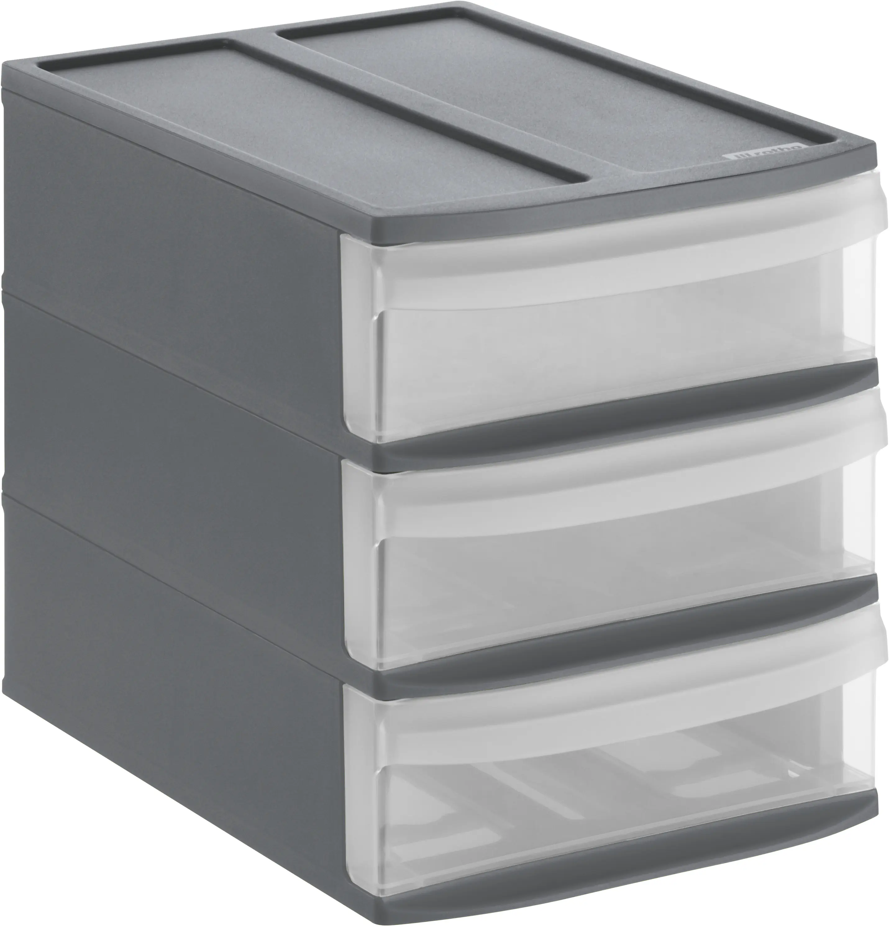 Rotho Schubladenbox Tower Systemix S 3 Schübe anthrazit Rotho Schubladenbox Tower Systemix S 3 Schübe anthrazit