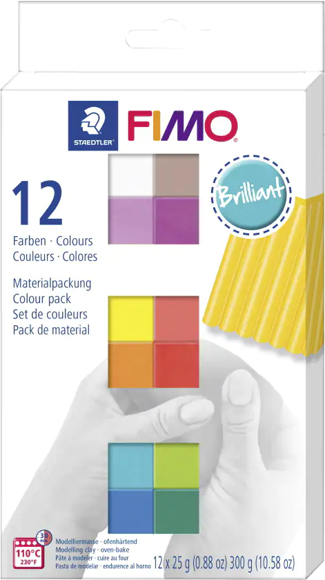 FIMO Soft Colour Pack 12 x 25 g 12 Farben Brillant FIMO Soft Colour Pack 12 x 25 g 12 Farben Brillant
