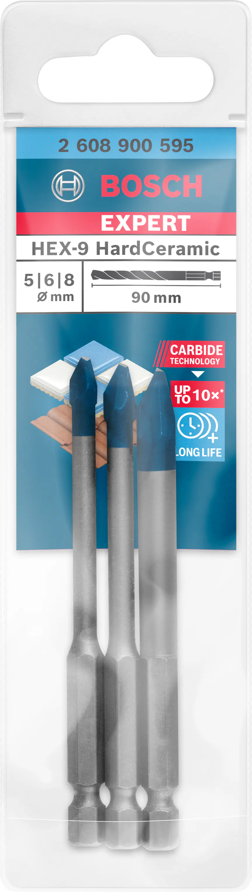 Bosch Expert HardCeramic HEX-9 Bohrer-Set 3-teilig
