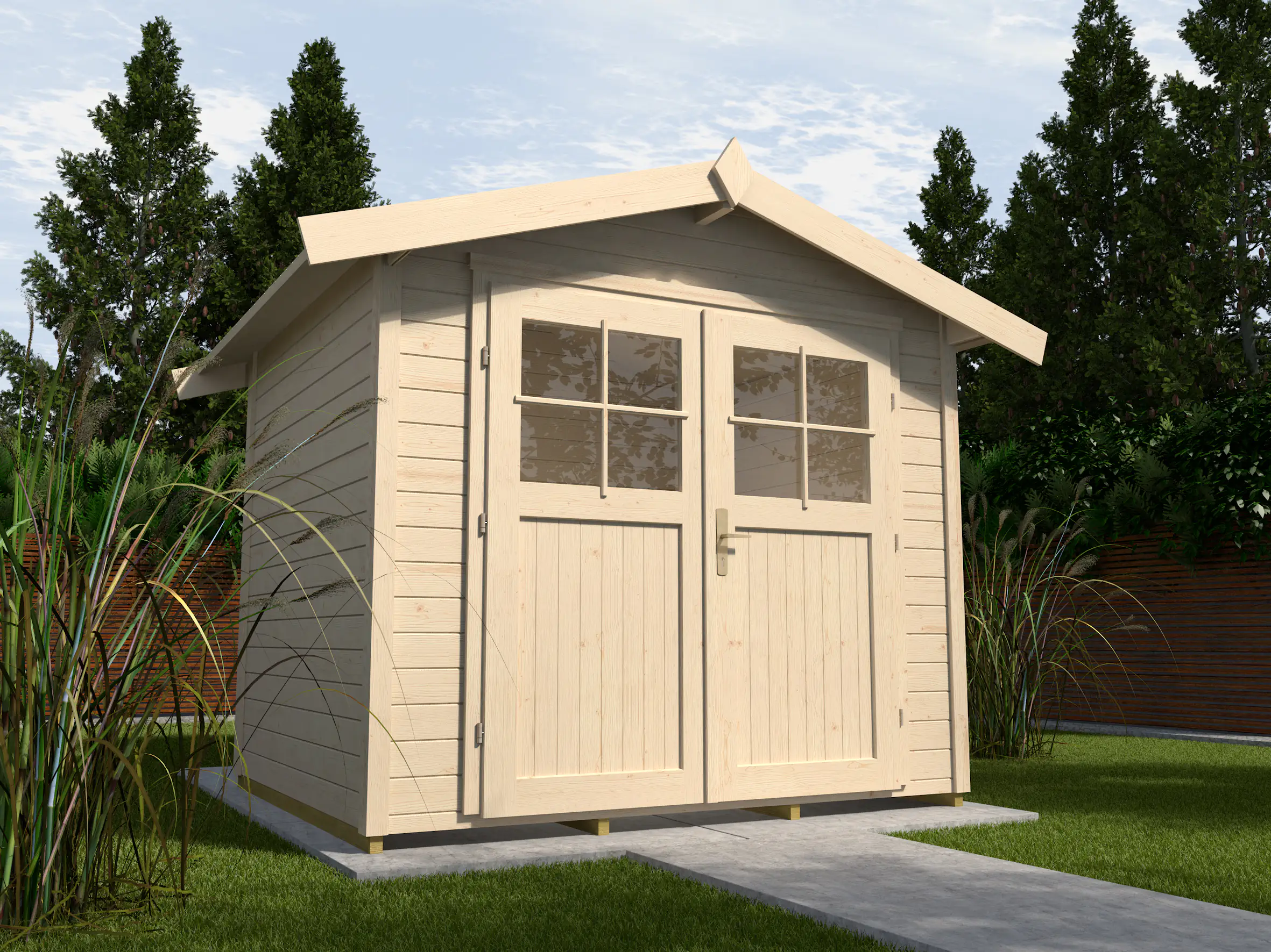 Weka Gartenhaus Finn 240 x 205 cm natur