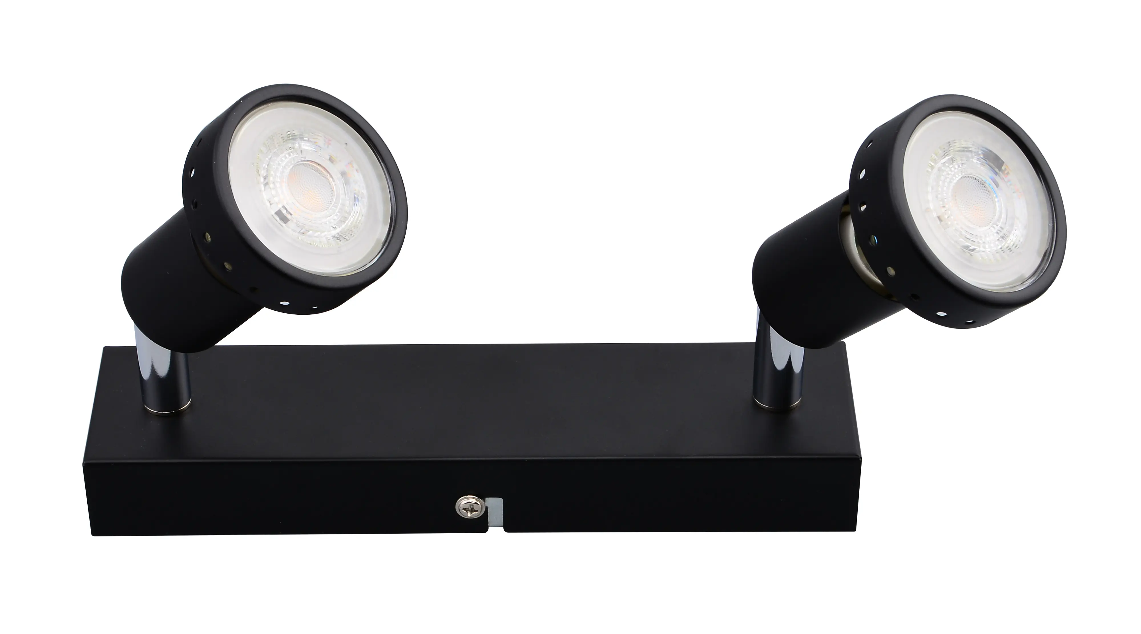 Primaster Deckenstrahle 2er LED Spot Chicago GU10 20 x 8 cm schwarz