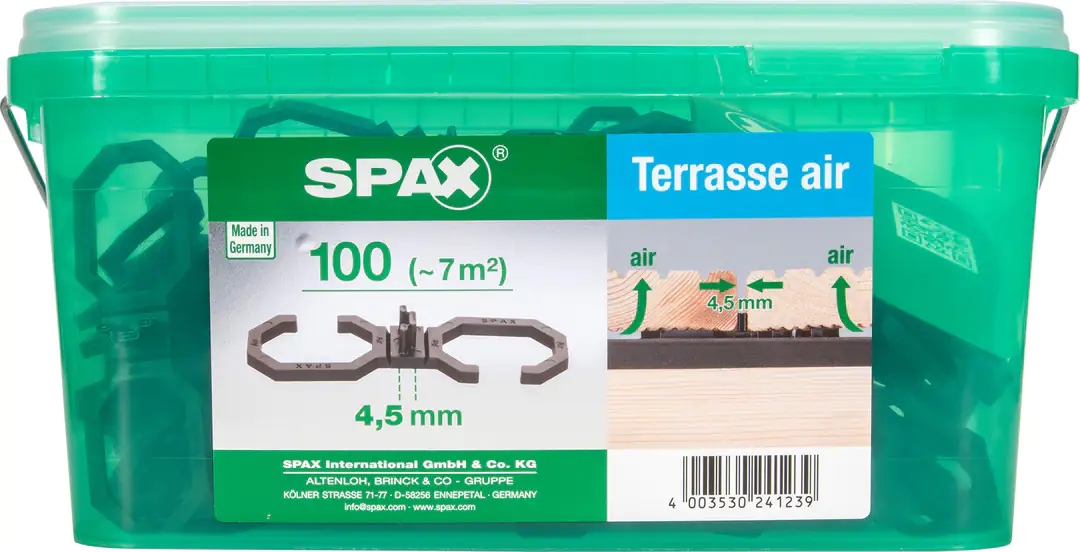Spax Air-Belüftung 9 x 2,8 x 0,4 cm 100 Stück 4,5 mm Fuge