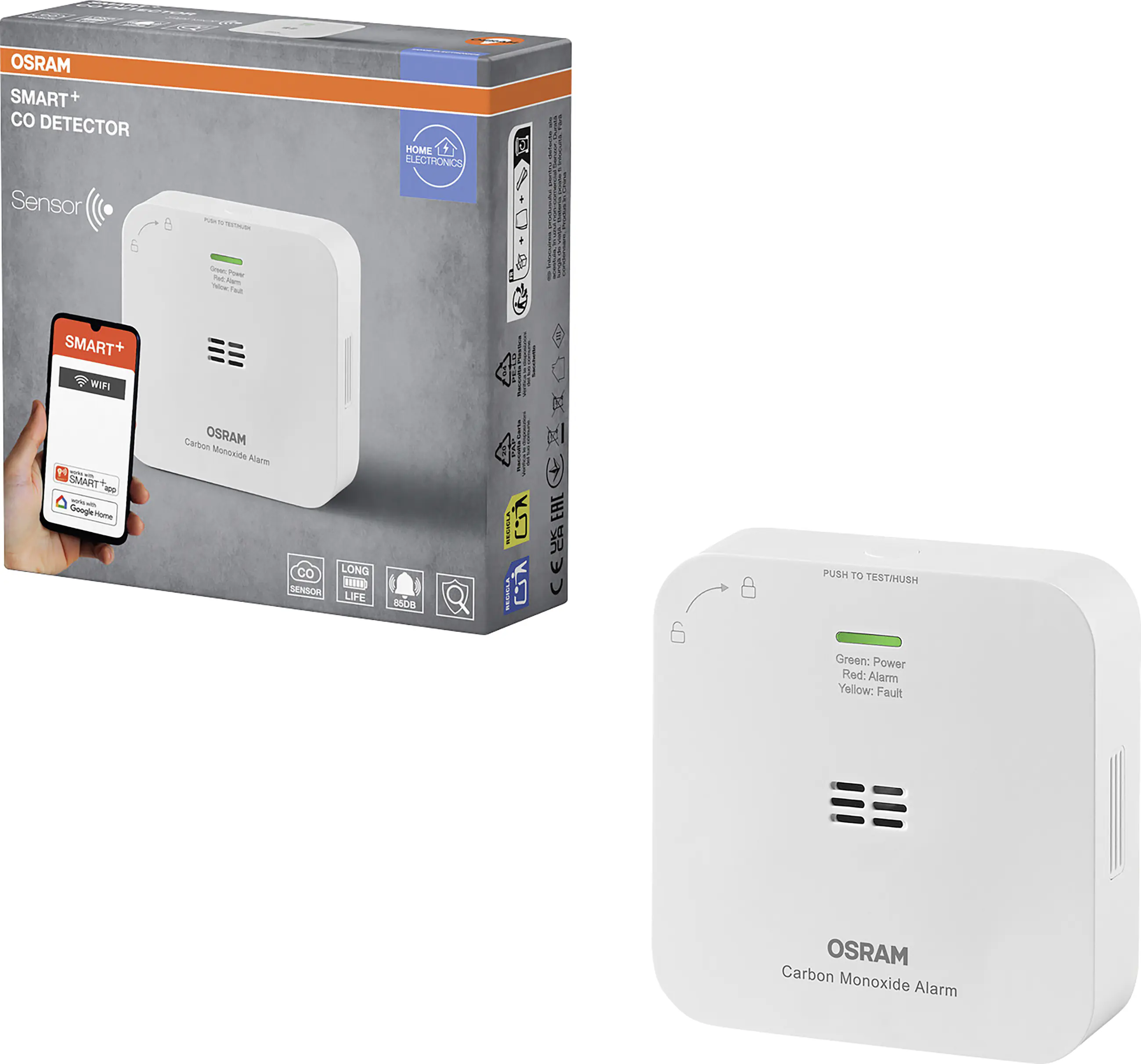 Osram Smart+ WiFi Kohlenmonoxiderkennung-Sensor weiß