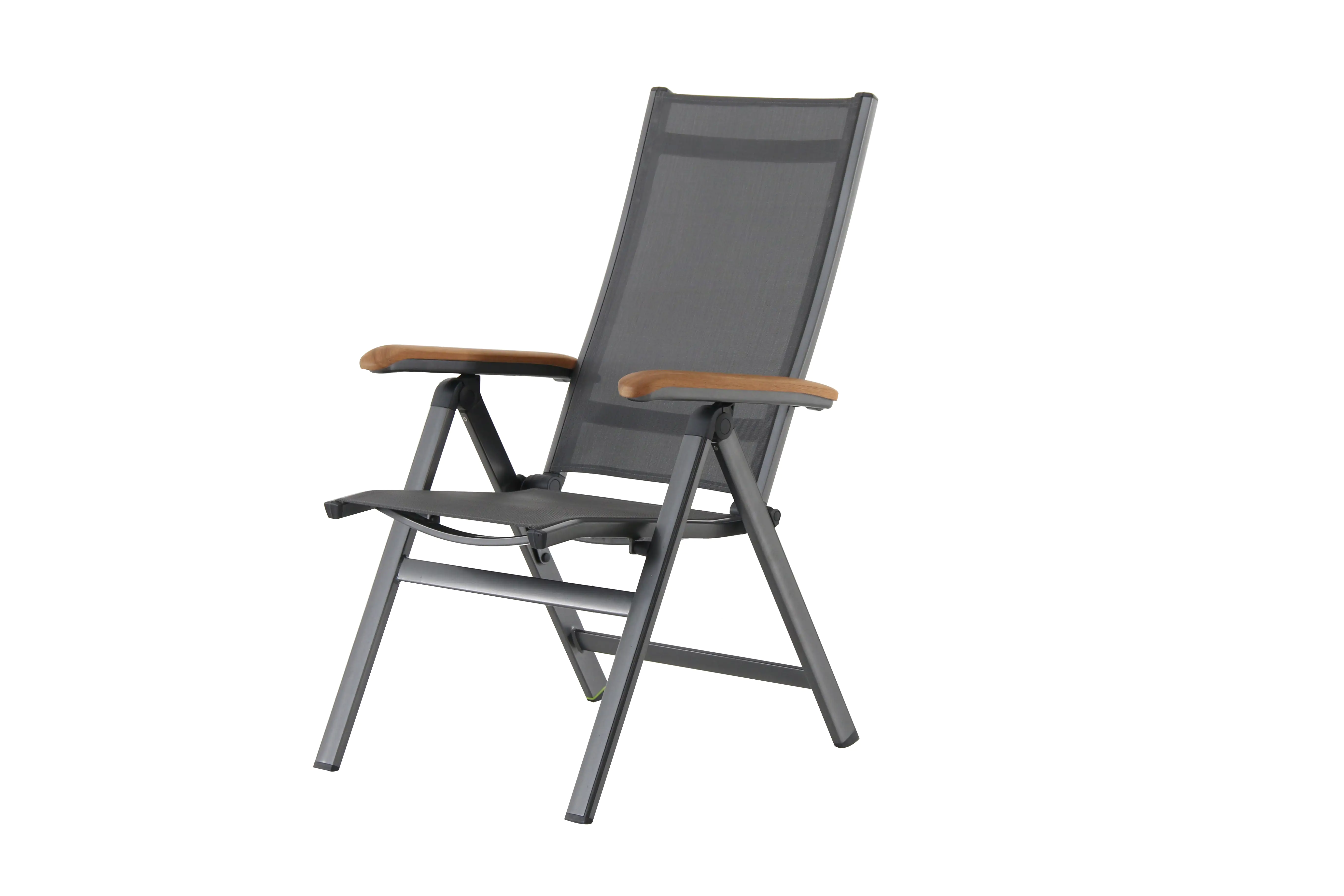 4260440953168 MWH Klappstuhl Reno Aluminium mit Teak Armlehnen
